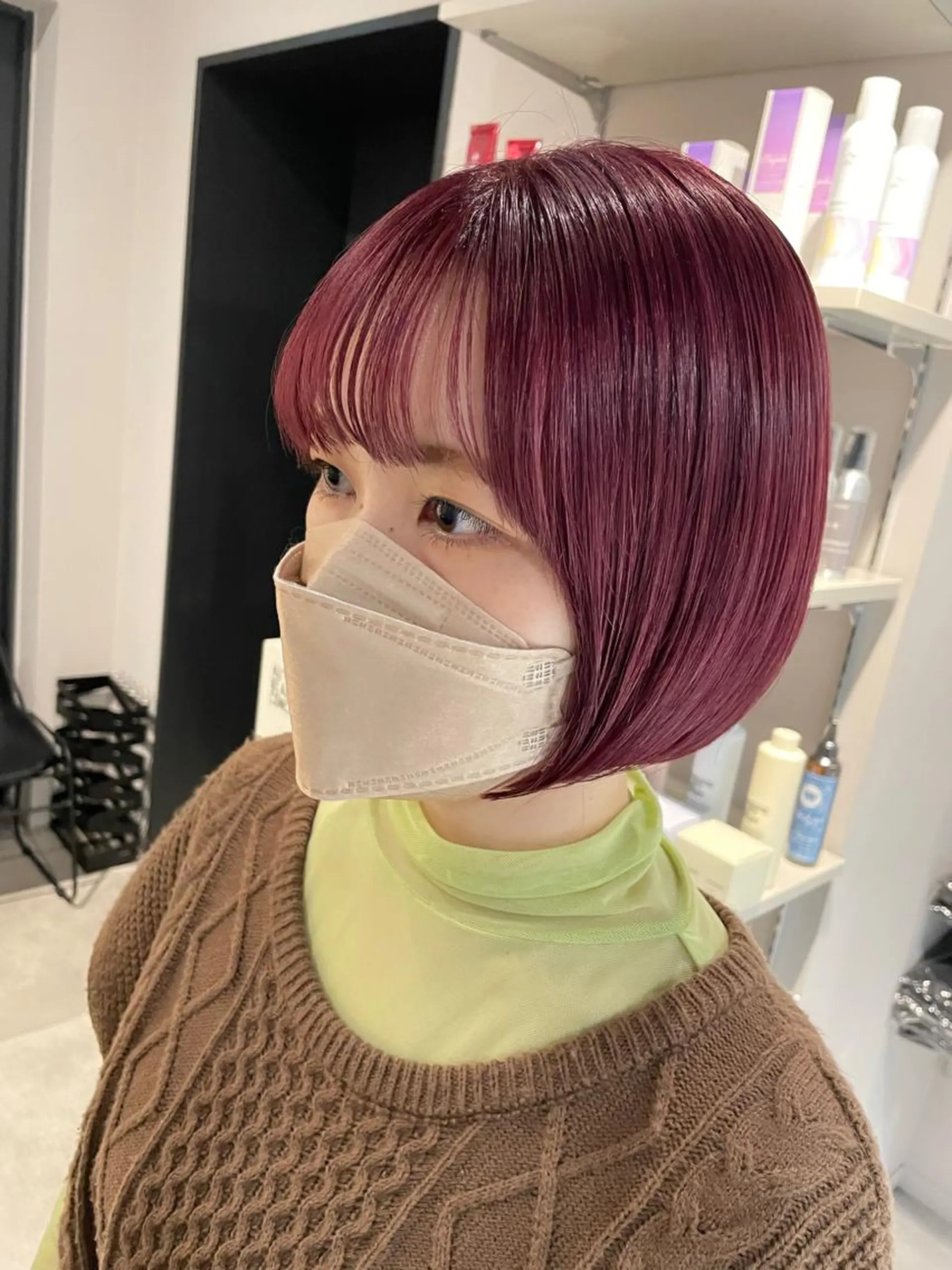 ショート カラー ピンクカラー レッドカラー ブリーチ👩‍🦳/ ‪✂︎MANAMIのヘアスタイル