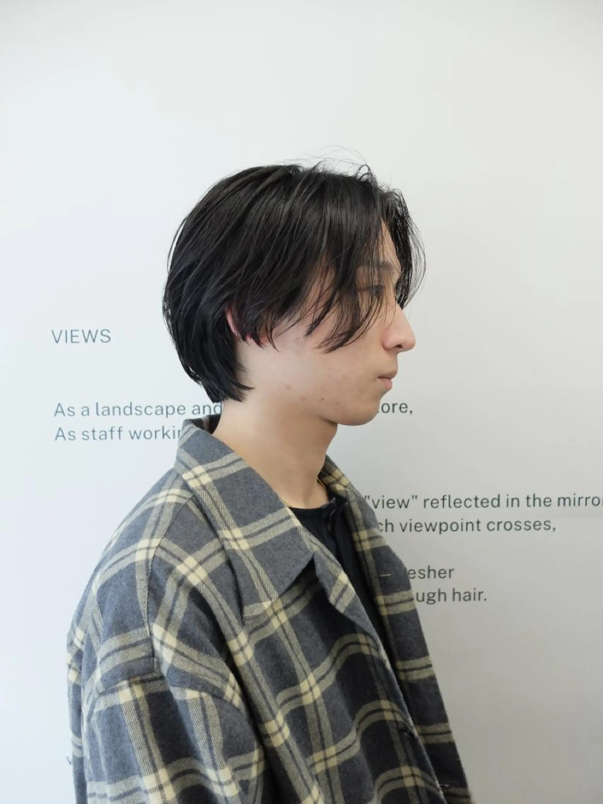 ミディアム メンズ カット ダブルカラー/ ケアブリーチ/クニトのヘアスタイル