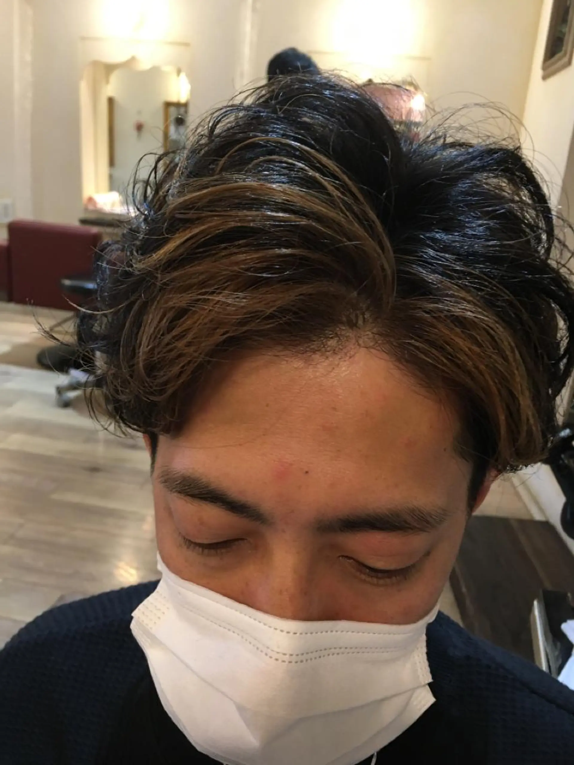 ショート カラー パーマ メンズ plaatje 義見のヘアスタイル