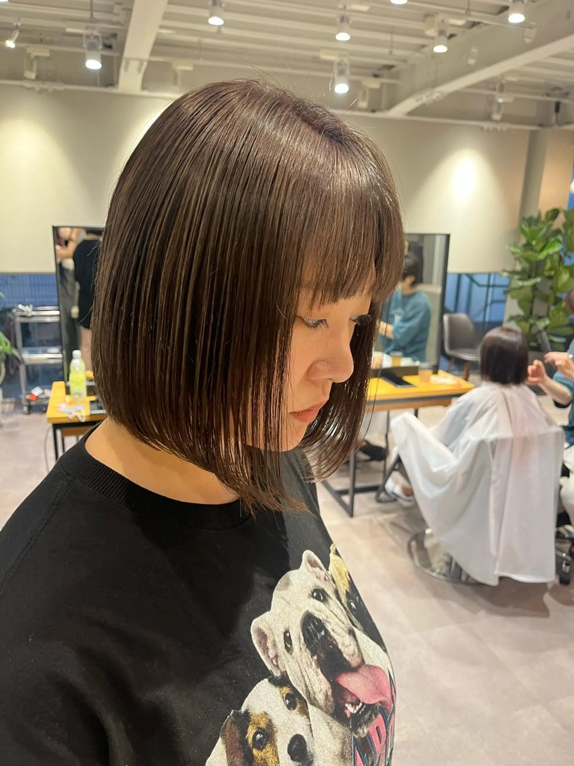 ミディアム ヘアカラー 韓国風/オシャレ /縮毛矯正/滝口琴未のヘアスタイル