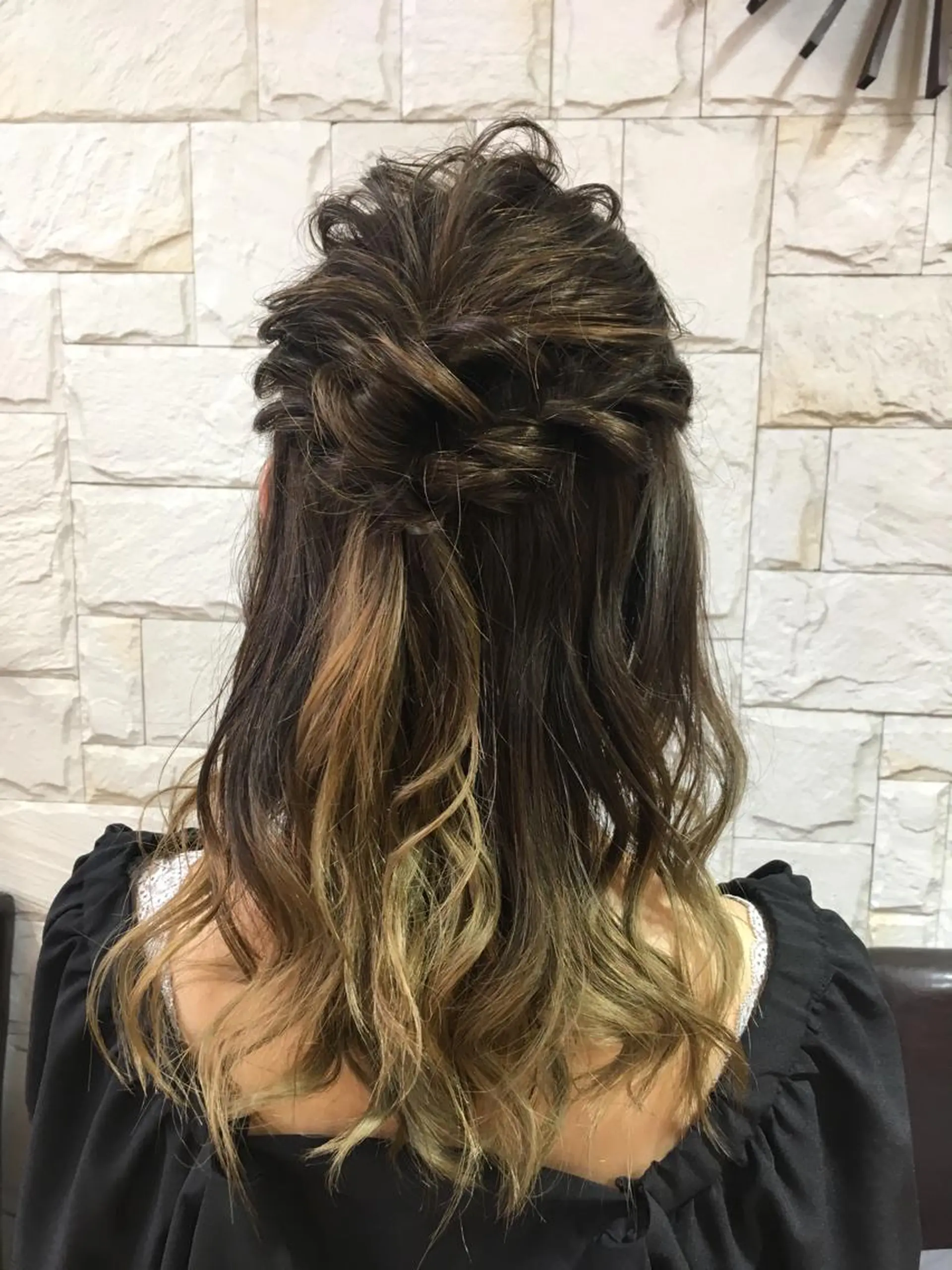 ミディアム ヘアアレンジ ハーフアップ ✨🌿大人可愛い愛さ れhair🌿✨松本のヘアスタイル