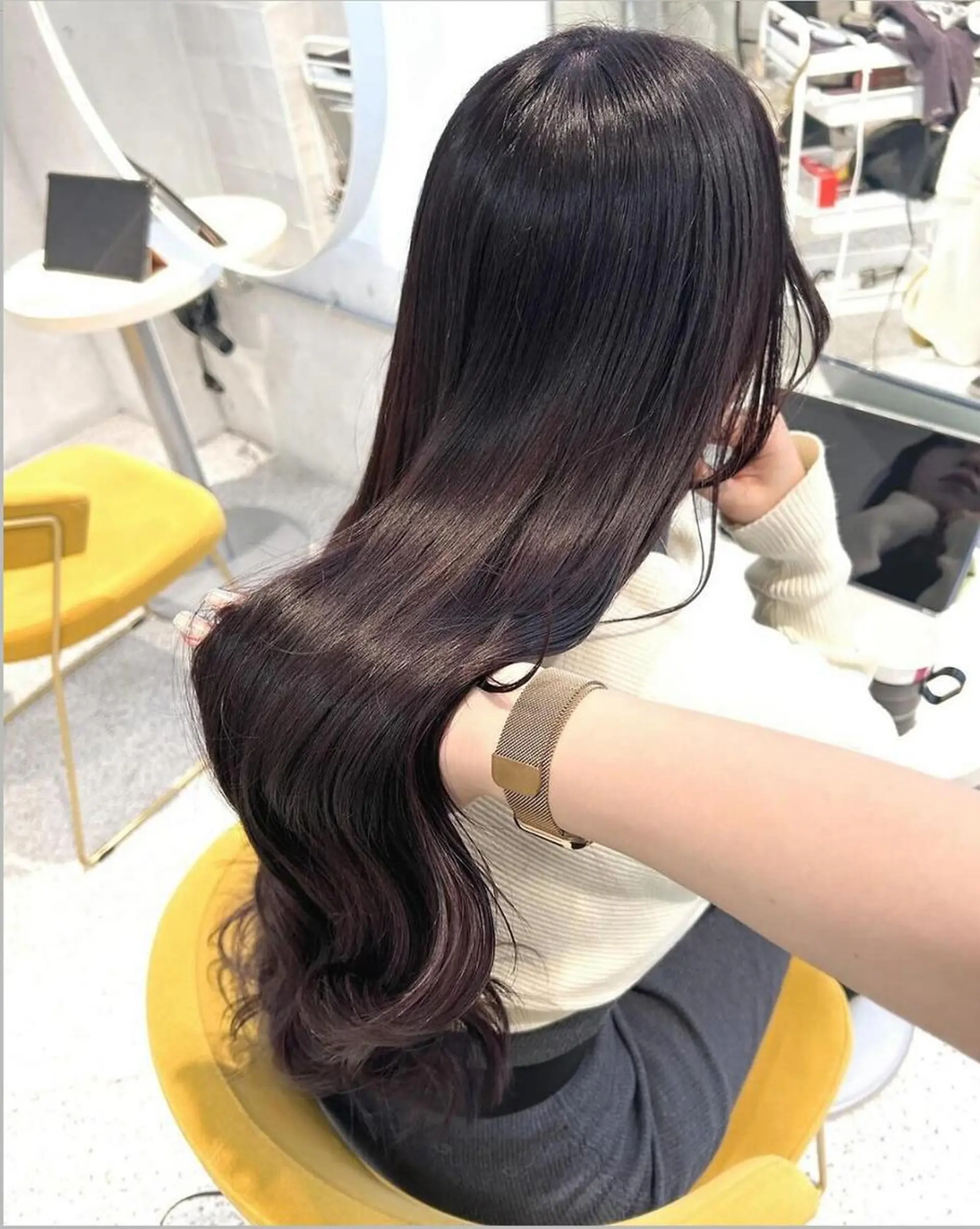 ロング ヘアカラー トリートメント 🎀韓国/艶髪/暗髪 🎀CITY🫧立川のヘアスタイル