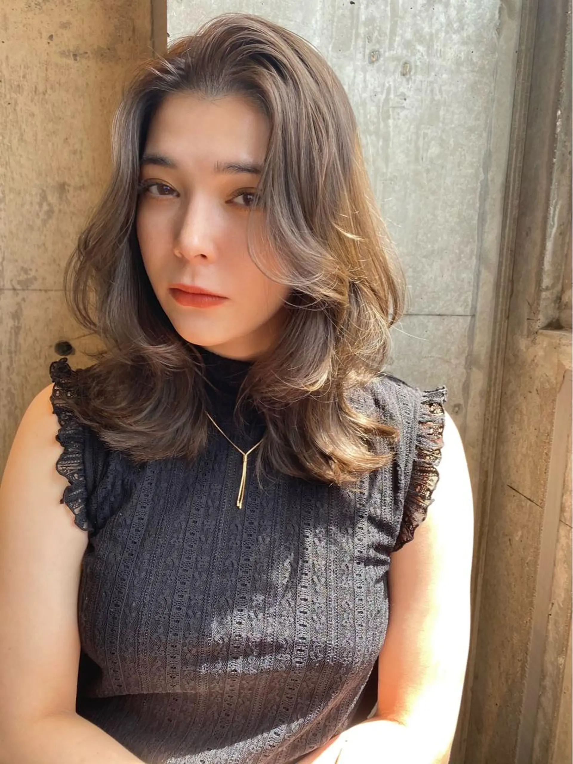 セミロング カラー パーマ カット ヘアカラー パーマ トリートメント 似合わせカラーパーマ 🌿kitin米川のヘアスタイル