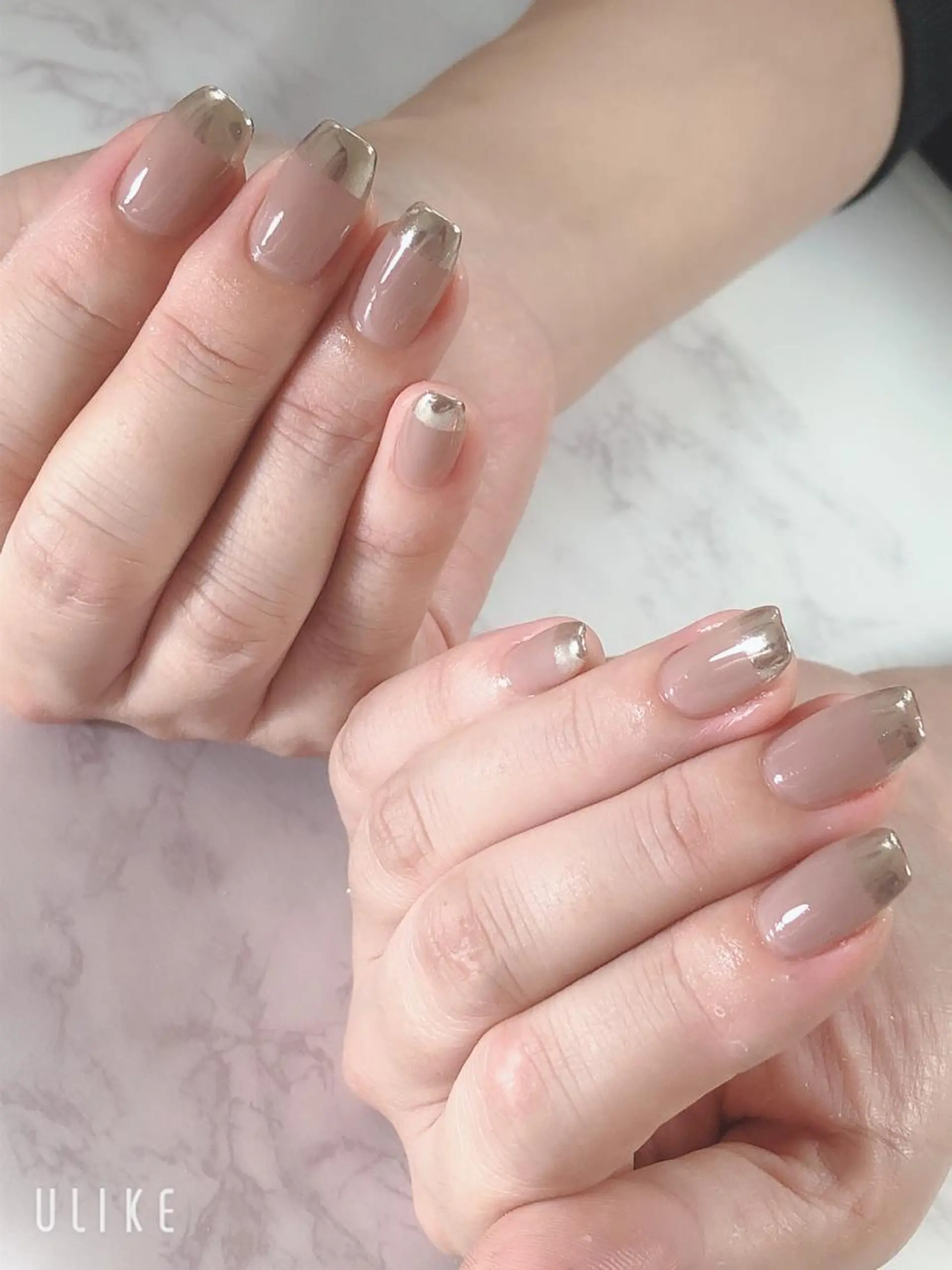 ネイル ミラーネイル シンプルネイル Nailsalon Luanaのネイルデザイン