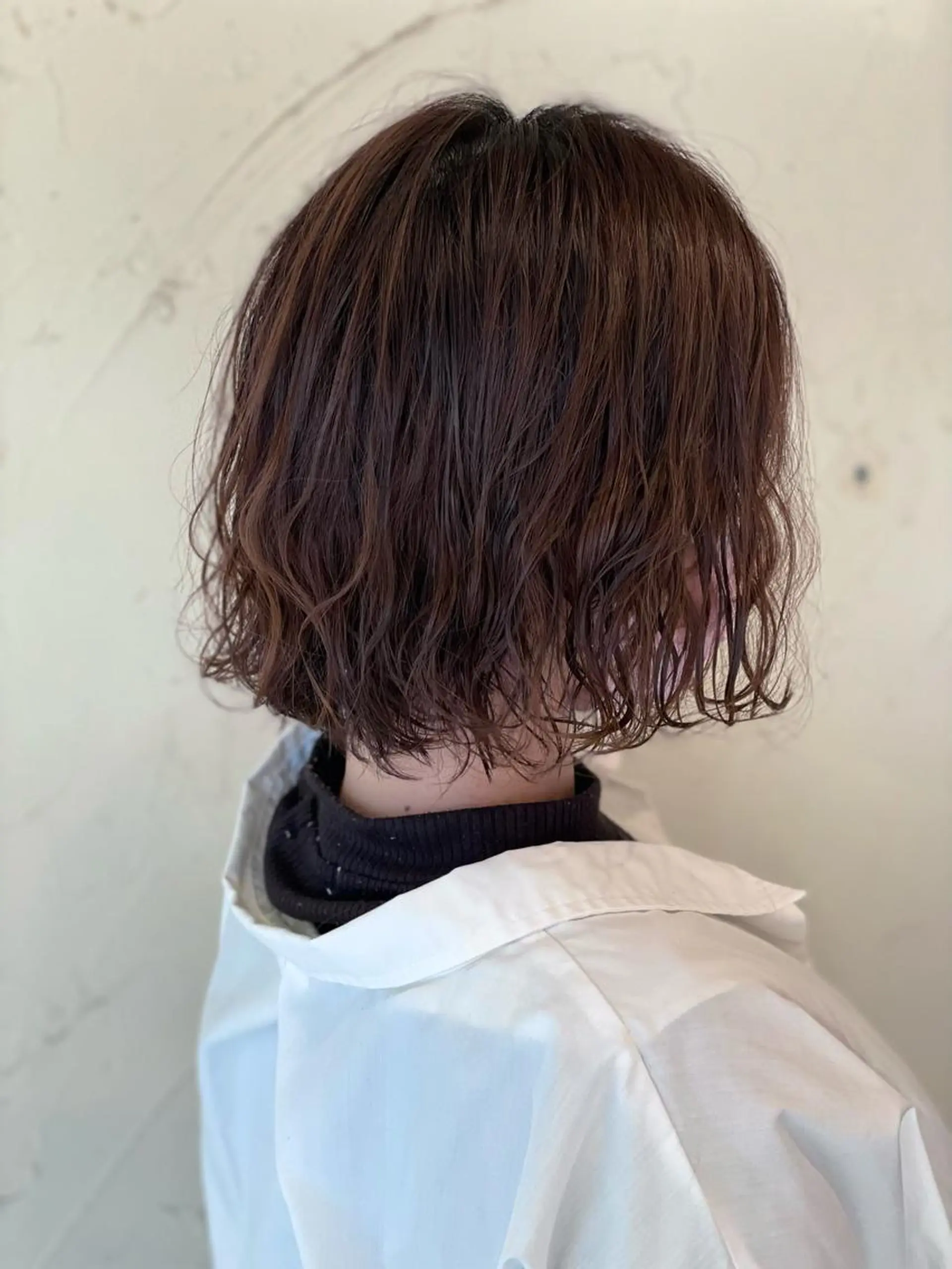 ミディアム パーマ ミディアムパーマ ボブ カット ヘアカラー メンズ特化/パーマ指 名No.1/百瀬太郎のヘアスタイル