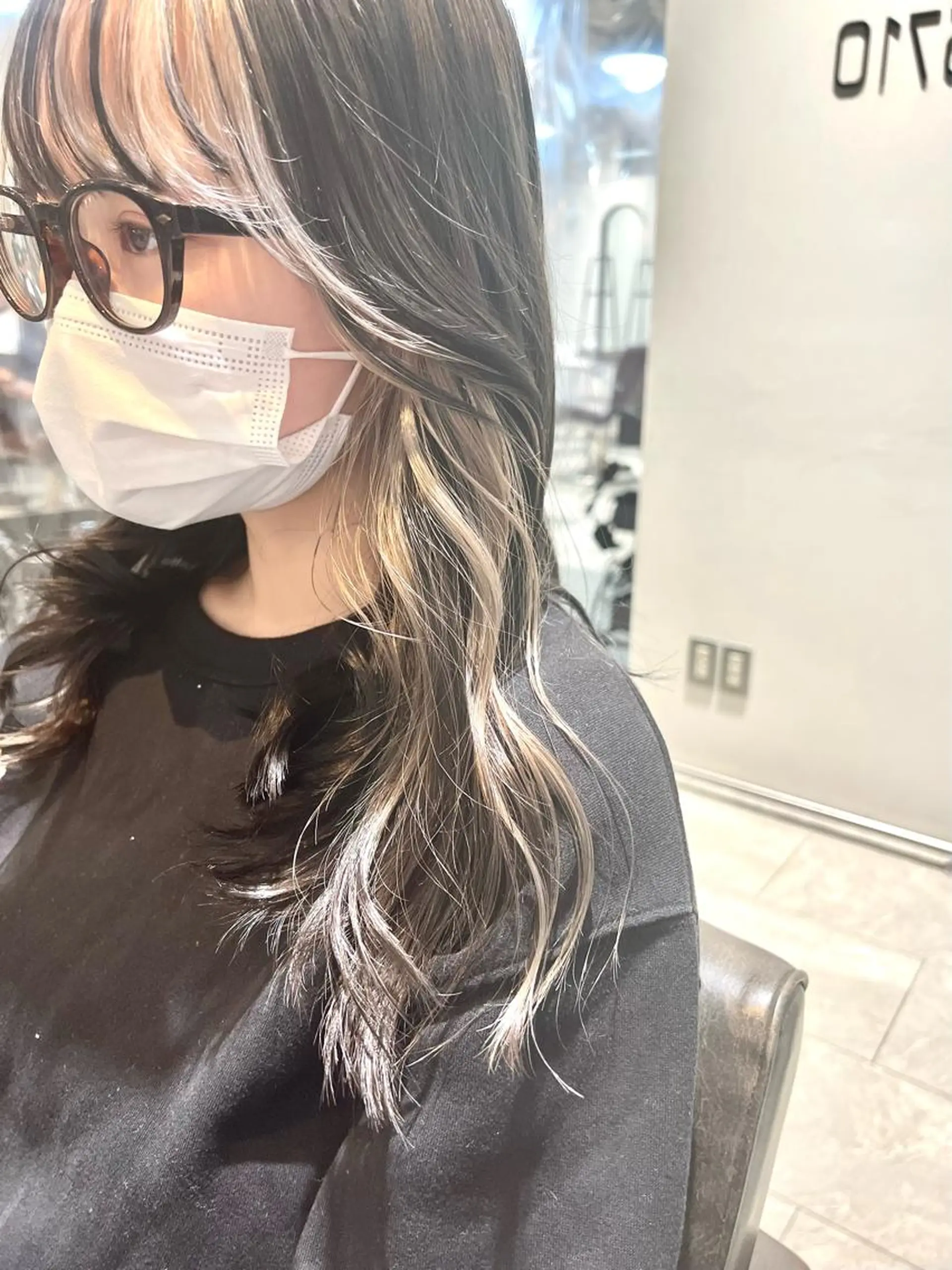セミロング カラー ヘアアレンジ ネイル ヘアカラー トリートメント ヘッドスパ ヘアセット 🌈インナーカラー ‘ショウマ’🌈のヘアスタイル