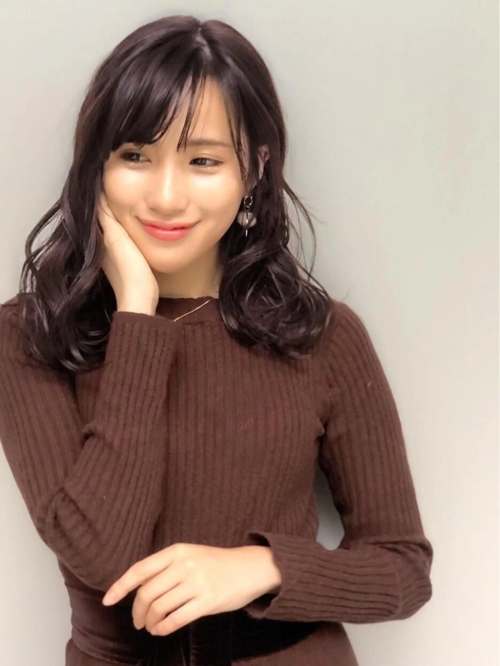 セミロング カラー ヘアアレンジ 能登谷 きよのヘアスタイル