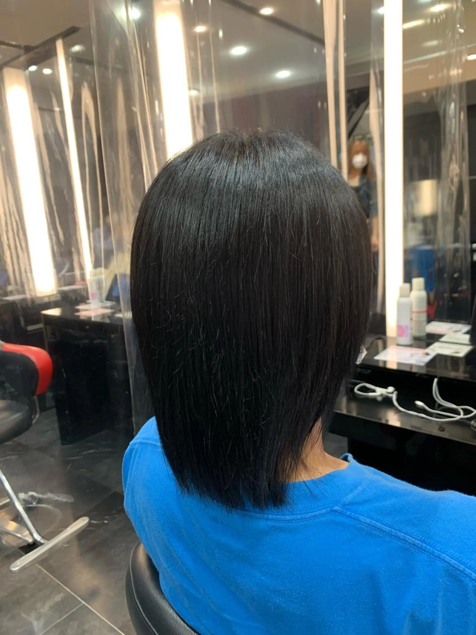 ショート トリートメント 艶髪/白髪ぼかし ヘッドスパ/大野結菜のヘアスタイル