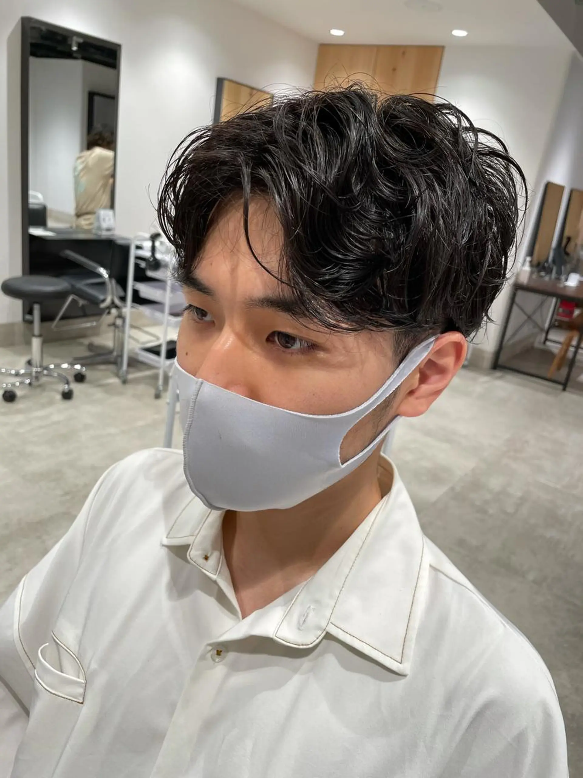 ショート カラー パーマ ヘアアレンジ メンズ パーソナルカラー合わ せたカラー🤍なつみのヘアスタイル