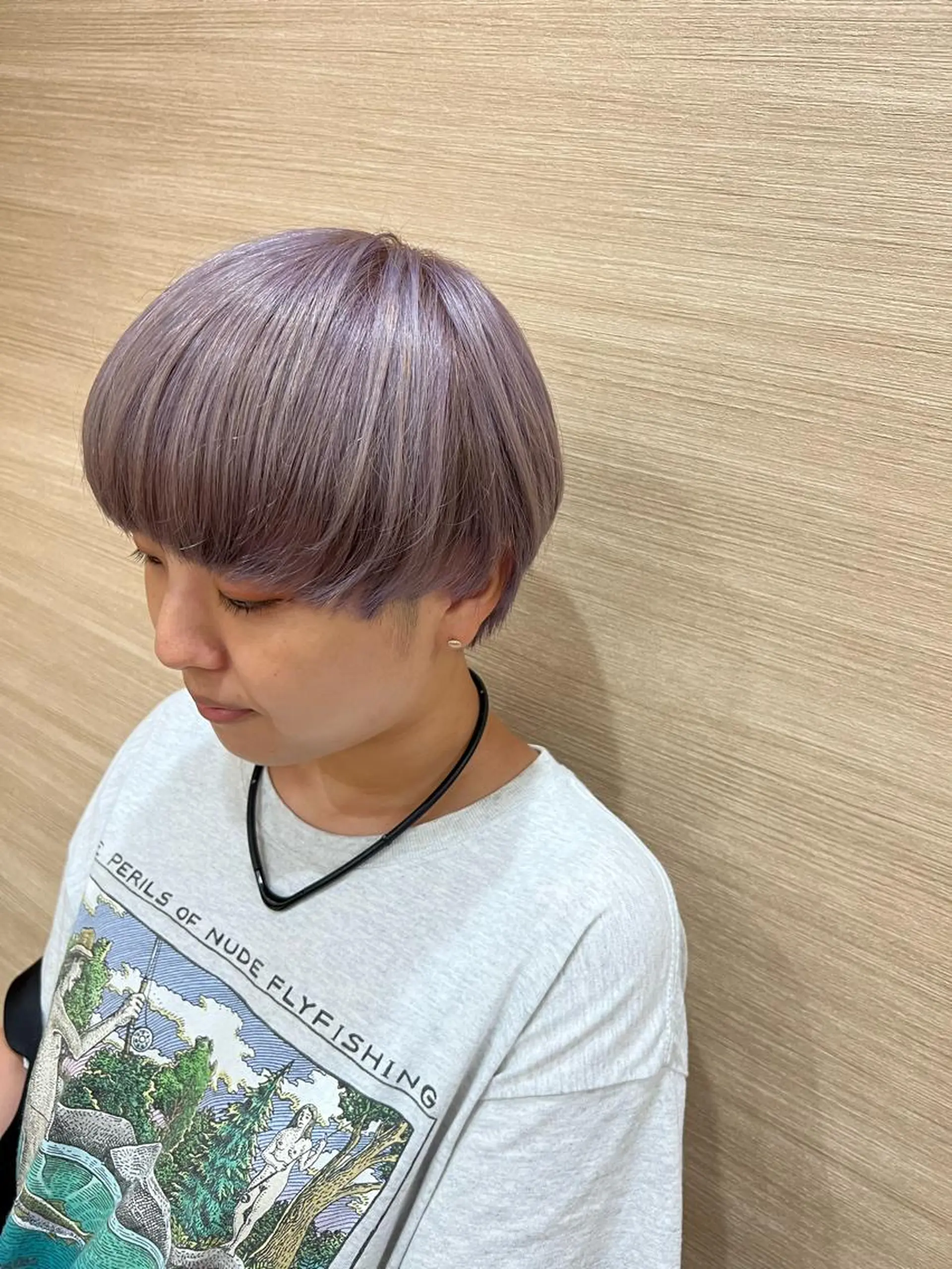 ショート カラー ラベンダーカラー ヘアカラー トリートメント 🍇おぐら めぐみ🍇のヘアスタイル