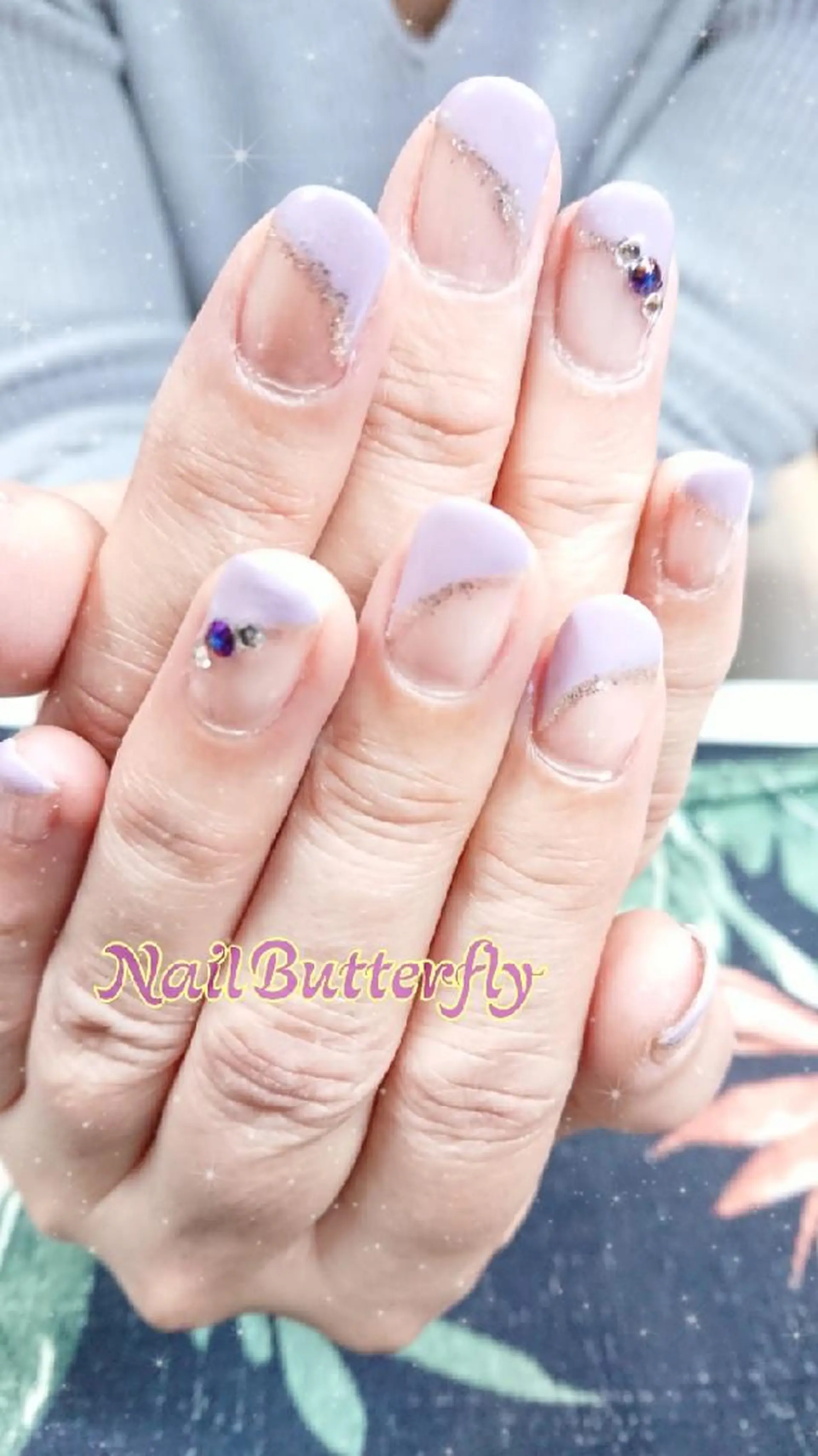 ネイル ラメ(グリッター) オフィスネイル とねがわ かよこのネイルデザイン