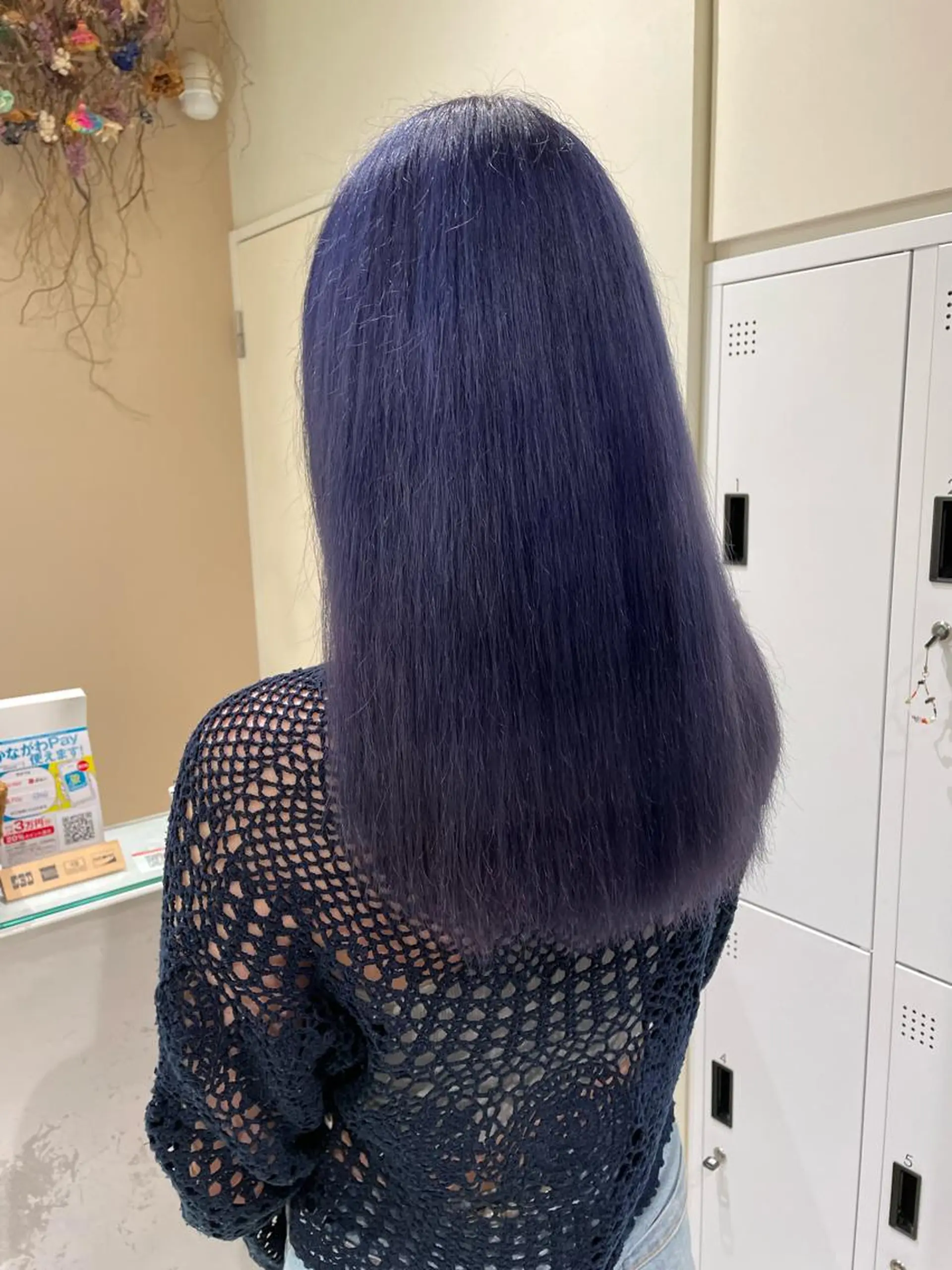 セミロング カラー ブリーチ ブルーカラー ラベンダーカラー カット ヘアカラー ボブ/インナーカラー /眉毛/Miyuのヘアスタイル