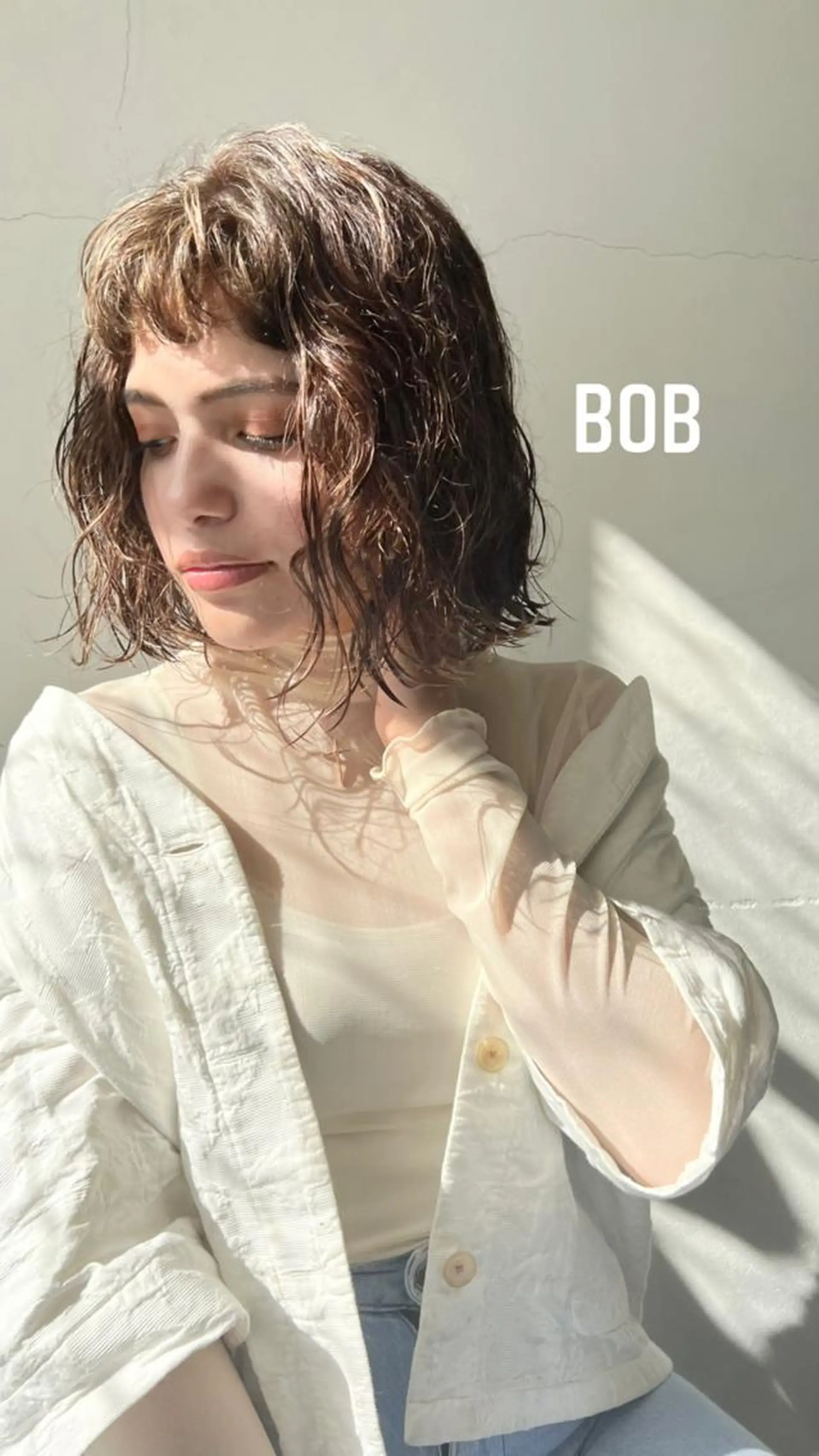 ミディアム カラー ヘアアレンジ 切りっぱなしボブ ボブ カット HARU//原宿🤍 リピート率NO.1のヘアスタイル