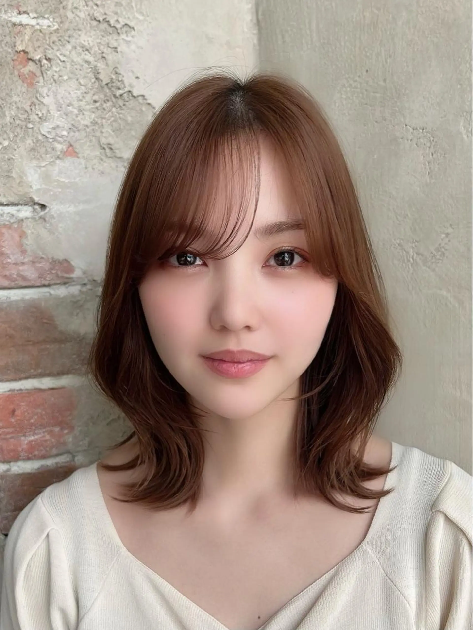 ミディアム ミディアムレイヤー くびれヘア レイヤーカット 🧡くびれヘア/前髪 顔周り🧡久原結衣のヘアスタイル