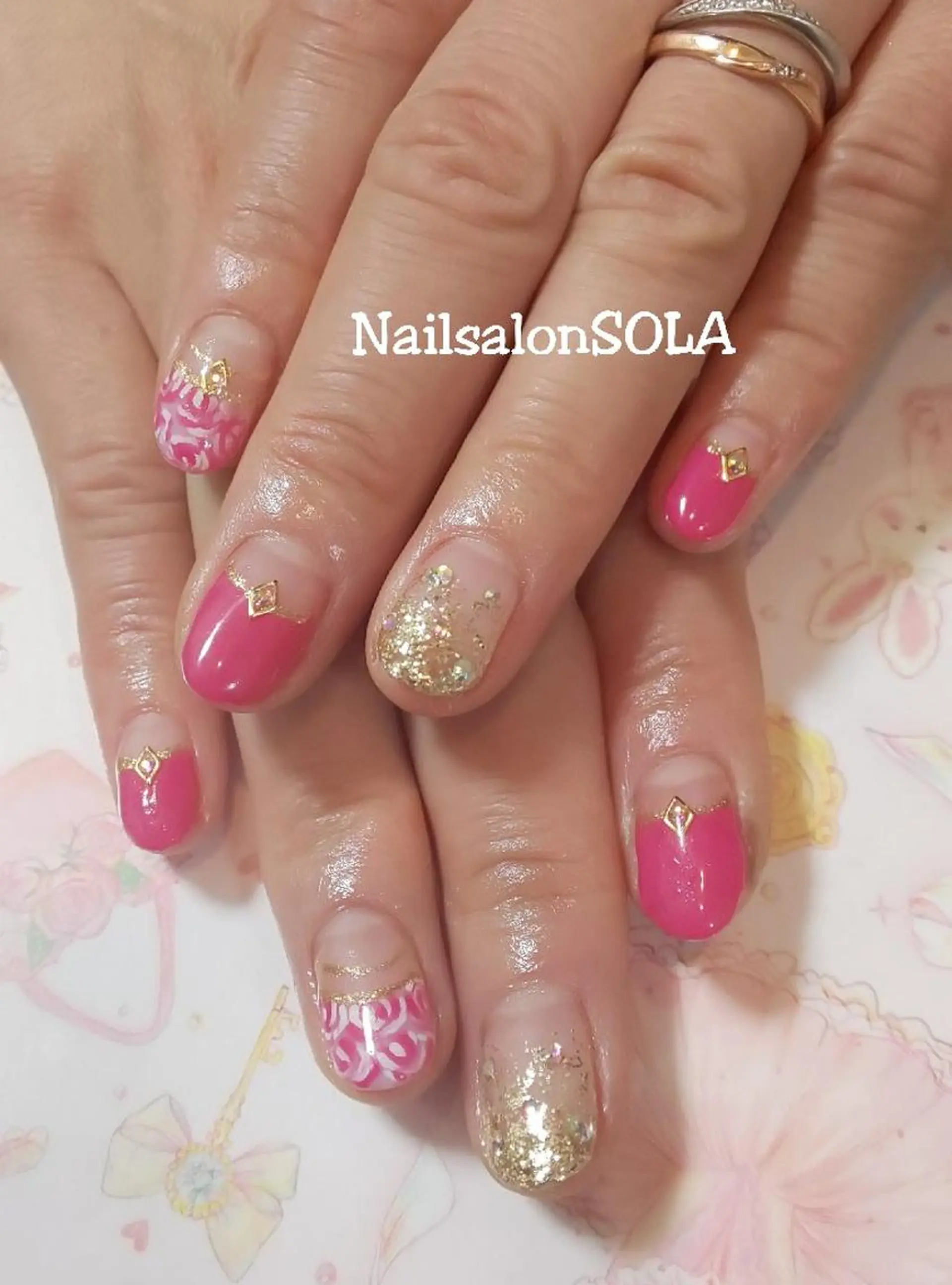 ネイル ピンク ハンドネイル 田代 夏子のネイルデザイン