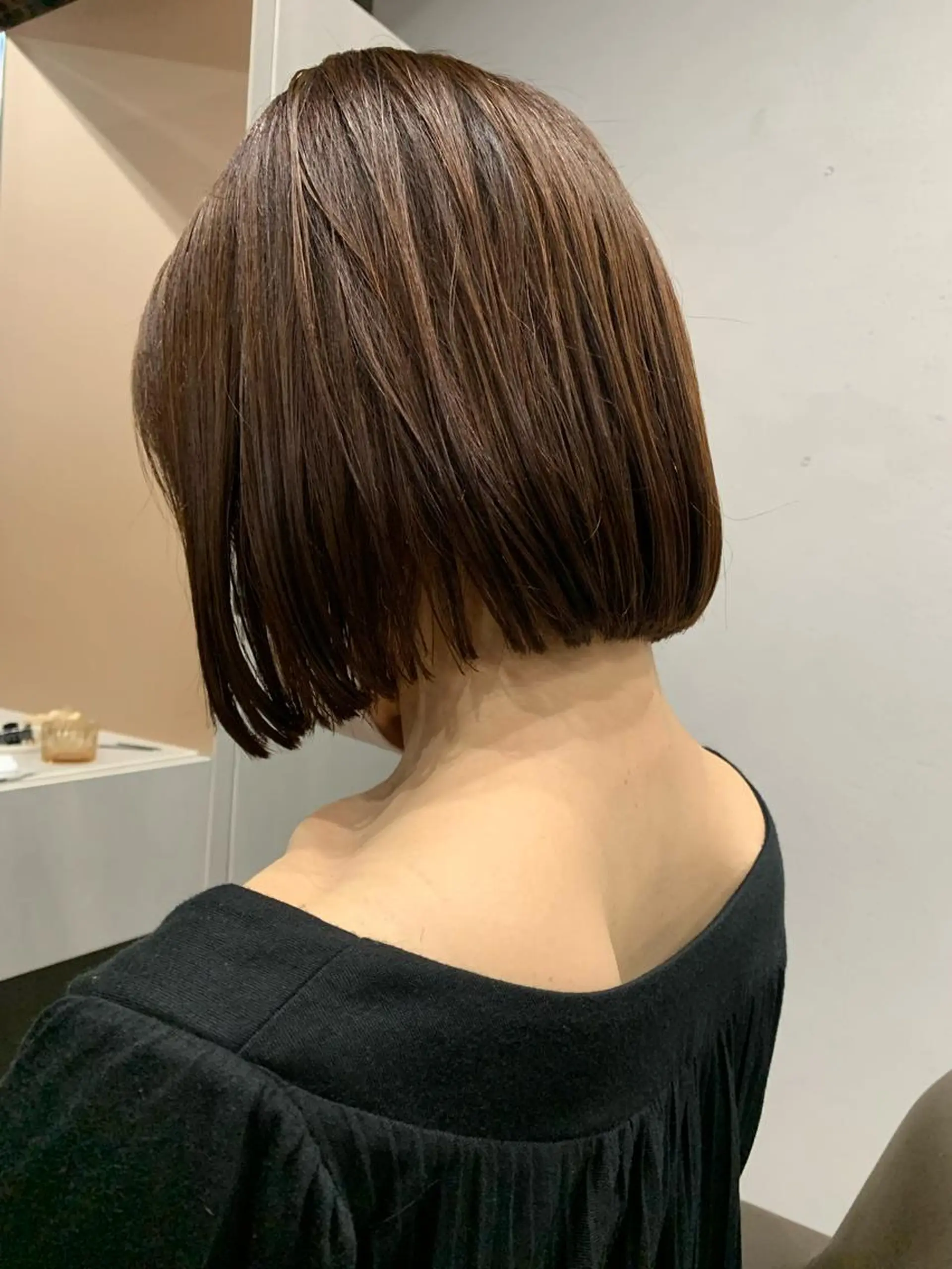 ショート カラー ボブパーマコテ巻き風 パーマNo1深江秀平のヘアスタイル