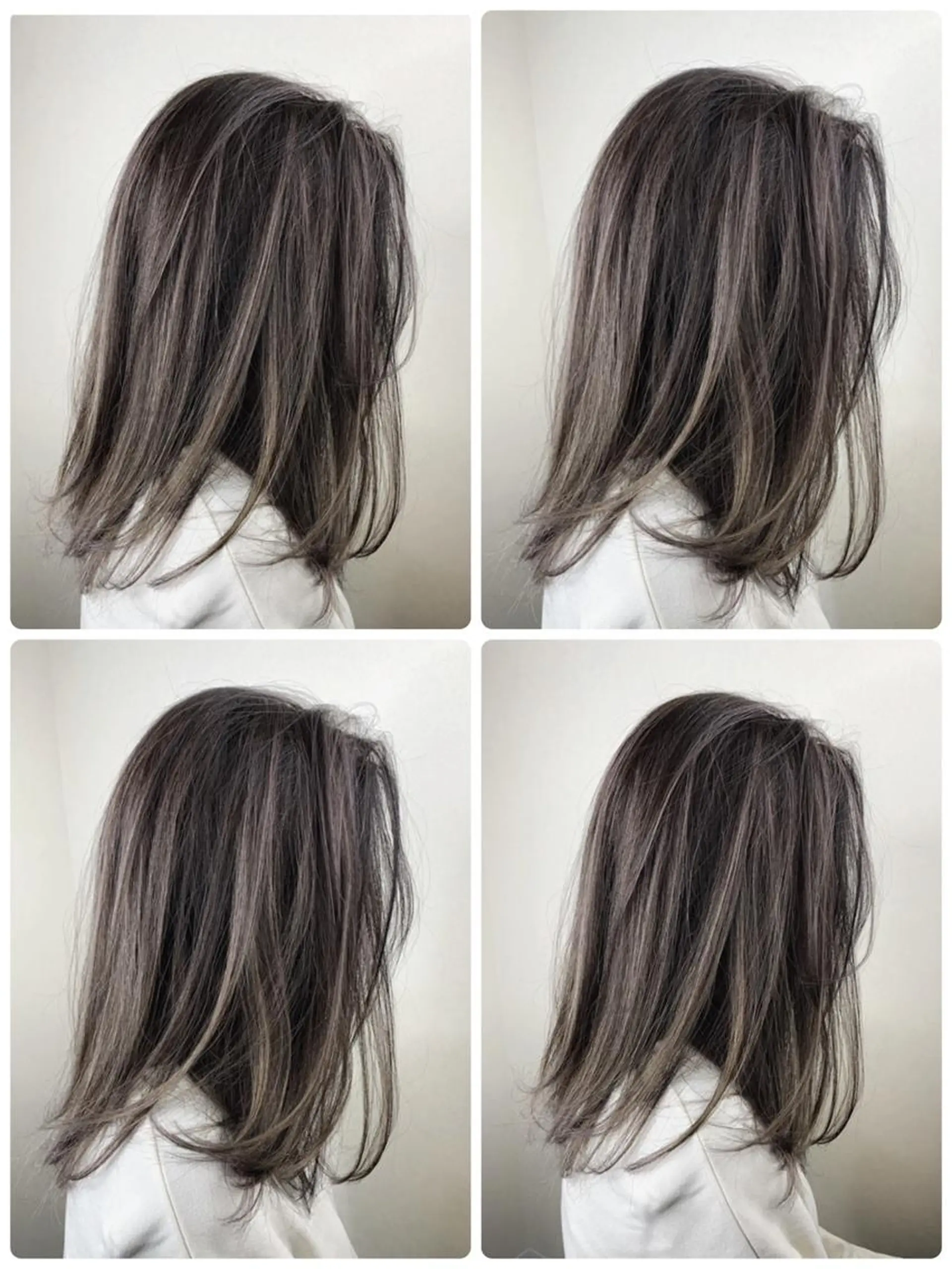 ミディアム カラー バレイヤージュ レイヤーカット ハイトーンブリーチ 土坂　由志【京都】のヘアスタイル