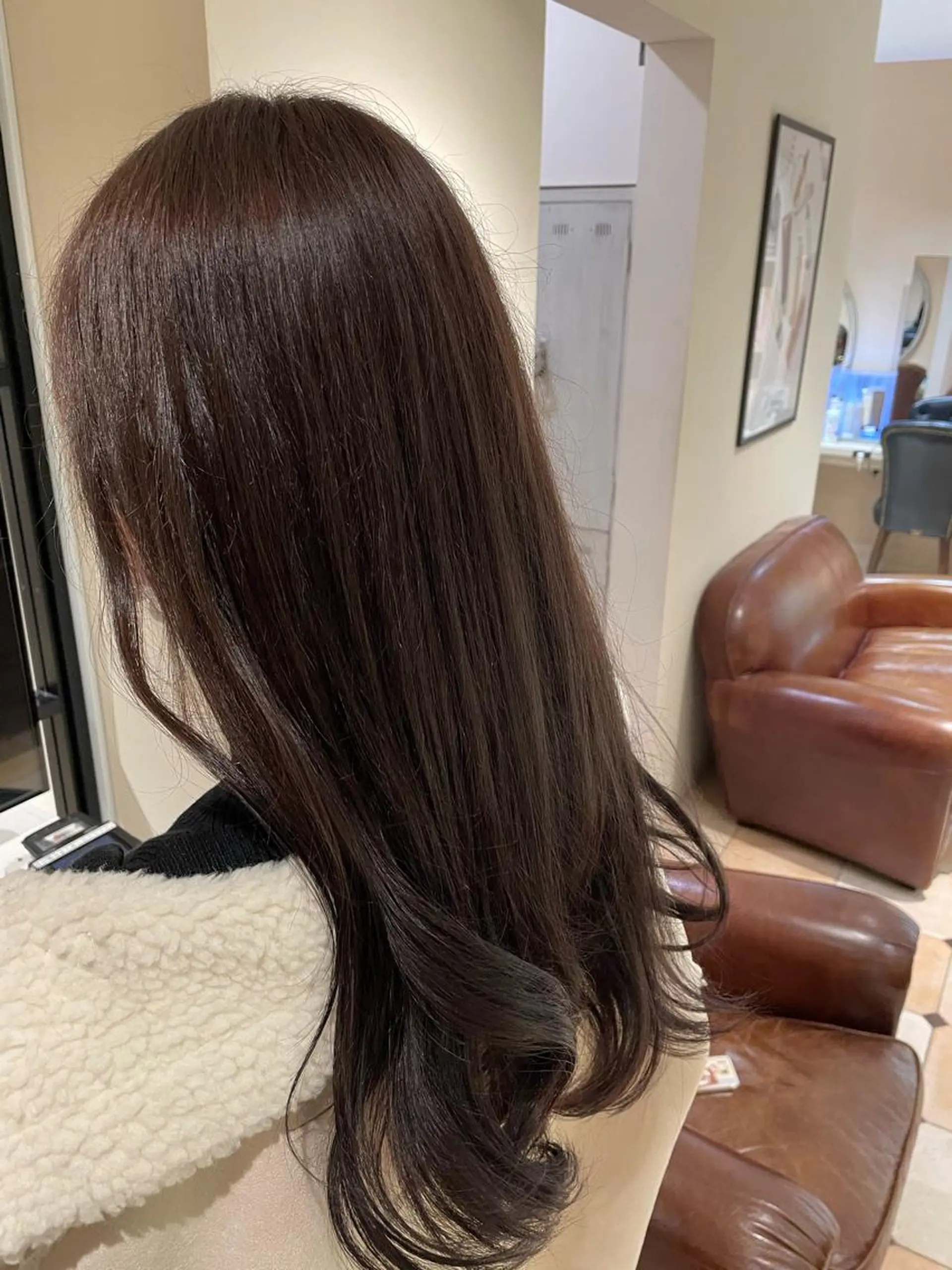 ミディアム くびれヘア 髪質改善 縮毛矯正 前髪顔まわりカット 🌈中村海聖のヘアスタイル