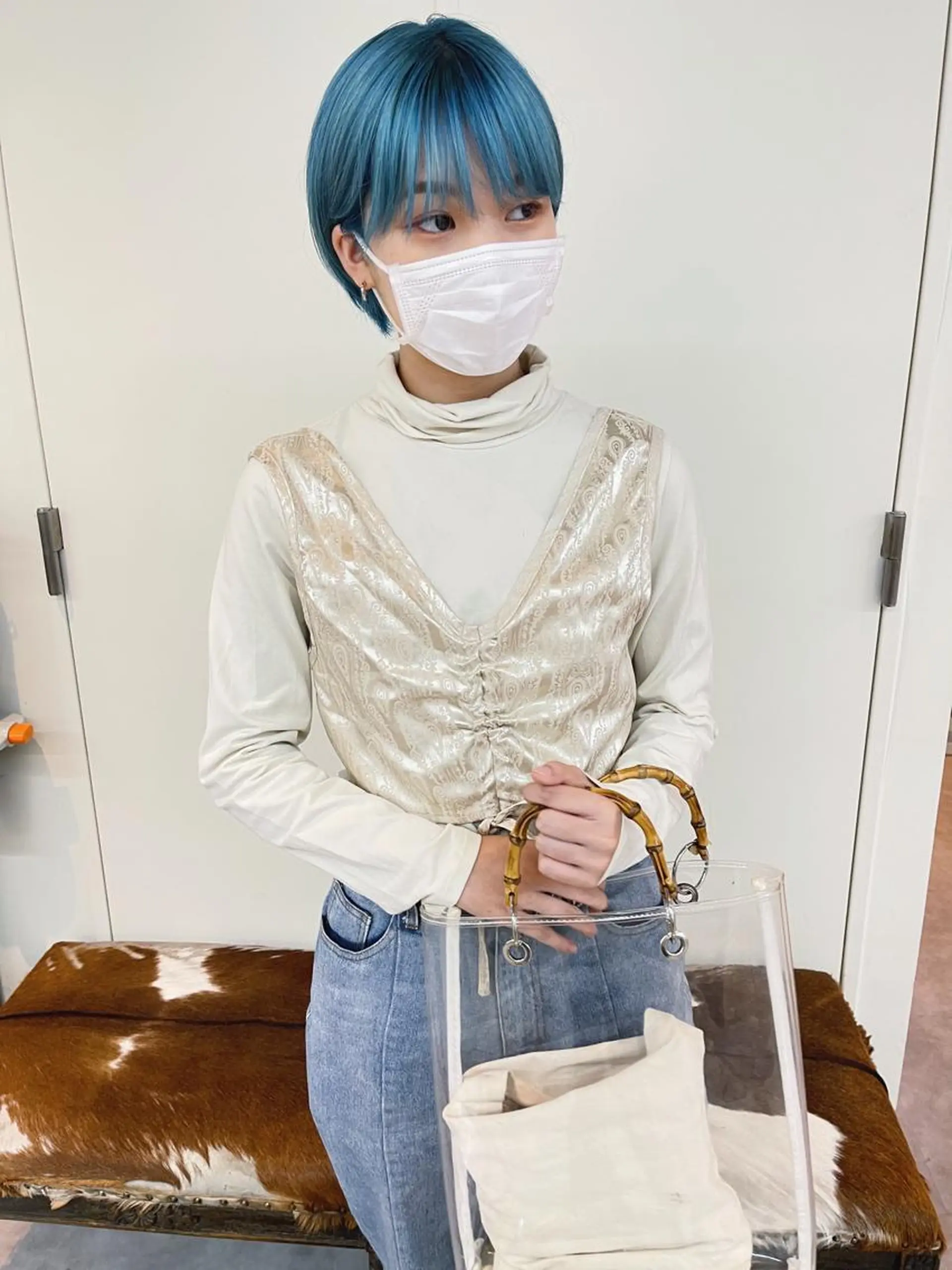 ショート カラー ブリーチ ブルーカラー カット ヘアカラー トリートメント MEY HAIR / CURLYS所属・丁寧なカウンセリング 🌿KENTA🌿のヘアスタイル