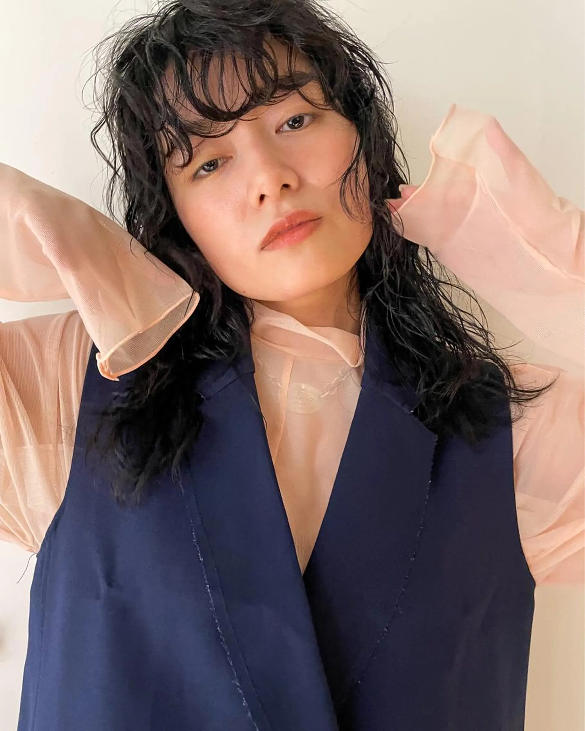 ロング カラー パーマ ヘアアレンジ メンズ キッズ ネイル マツエク・マツパ アイブロウ メンズパーマ 春ネイル パーマスタイル🔅 sayacaのヘアスタイル