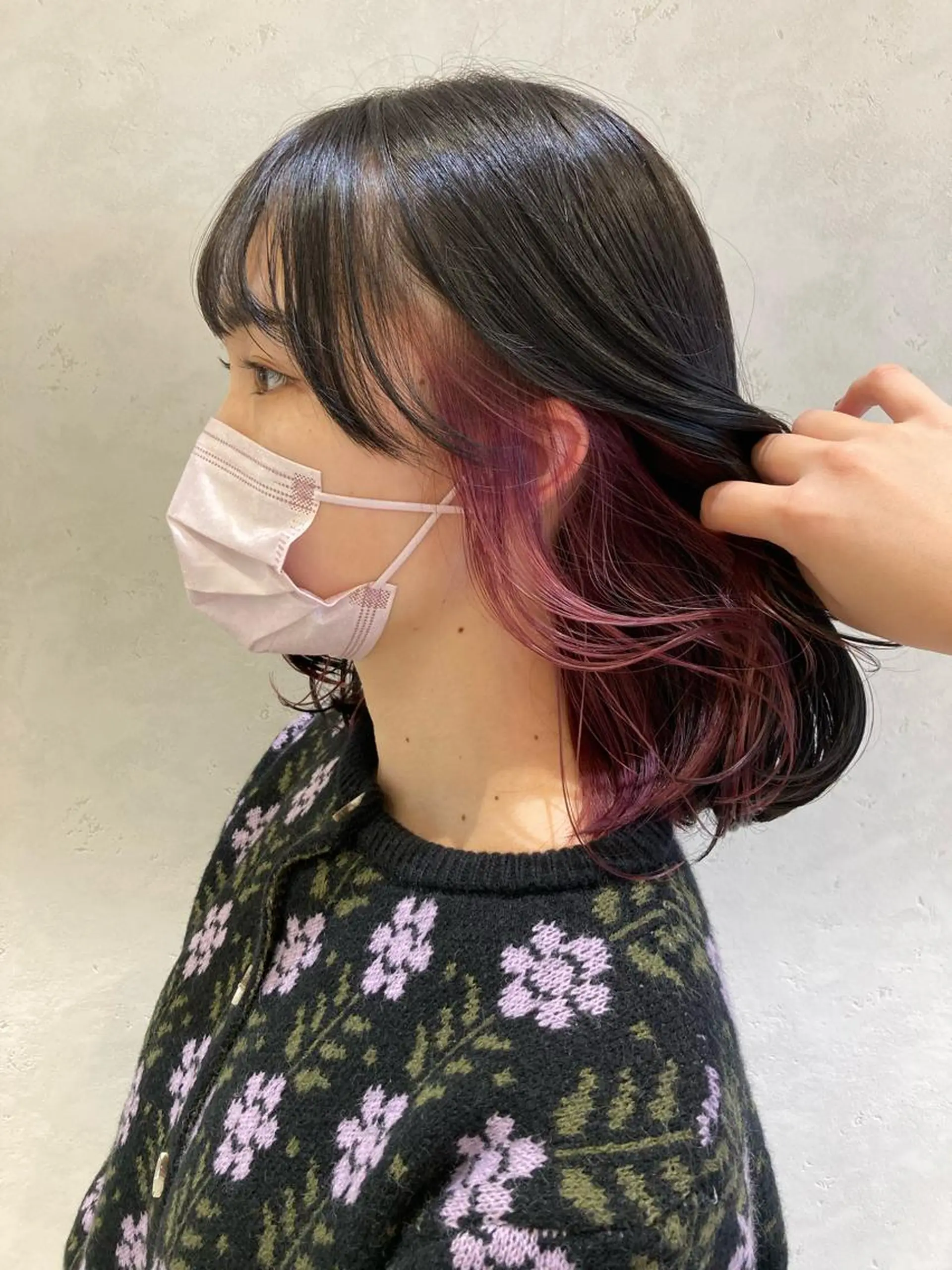 ミディアム カラー nono/パーマ /顔まわりカット🐈のヘアスタイル