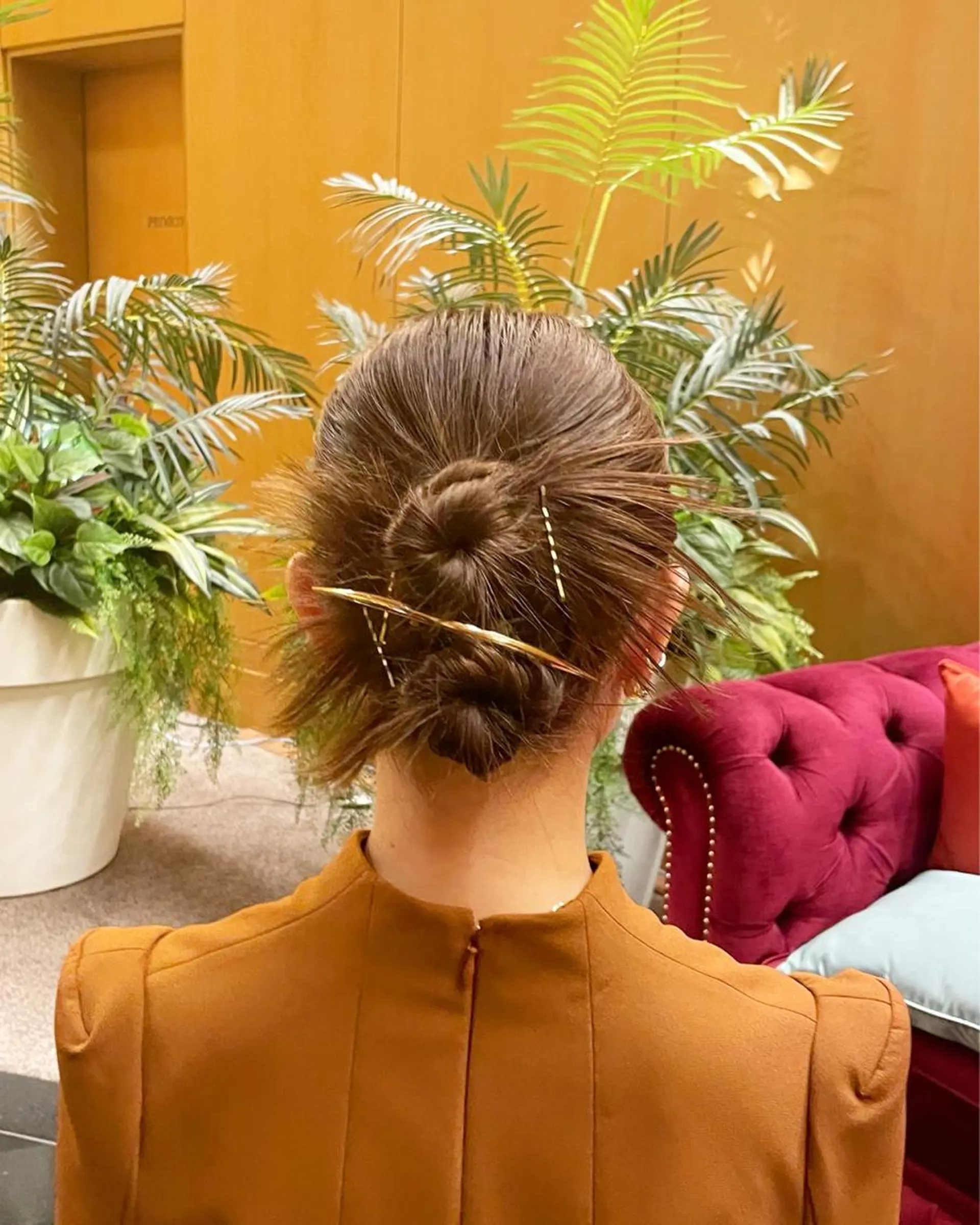 セミロング 着付け 松永 梨央のヘアスタイル