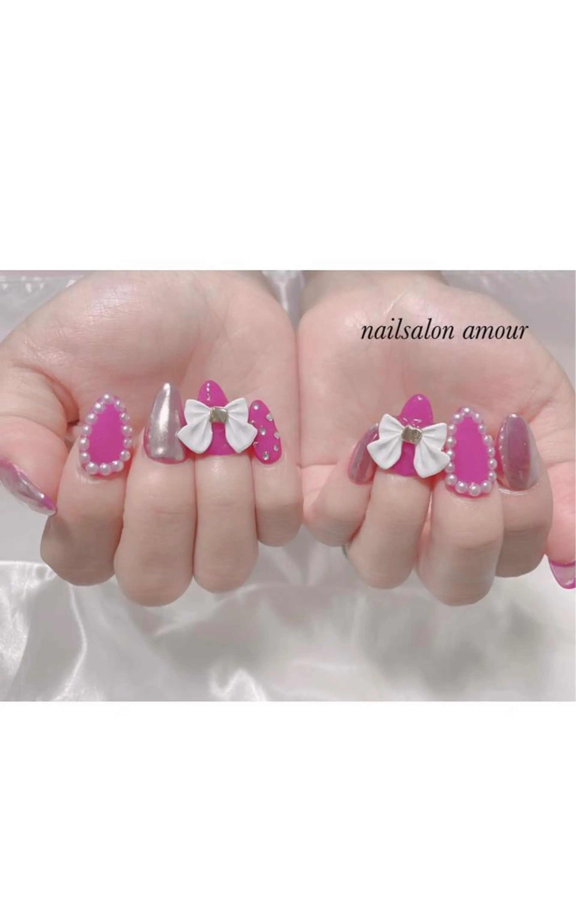 ネイル リボン nailsalon ♡amour♡のネイルデザイン