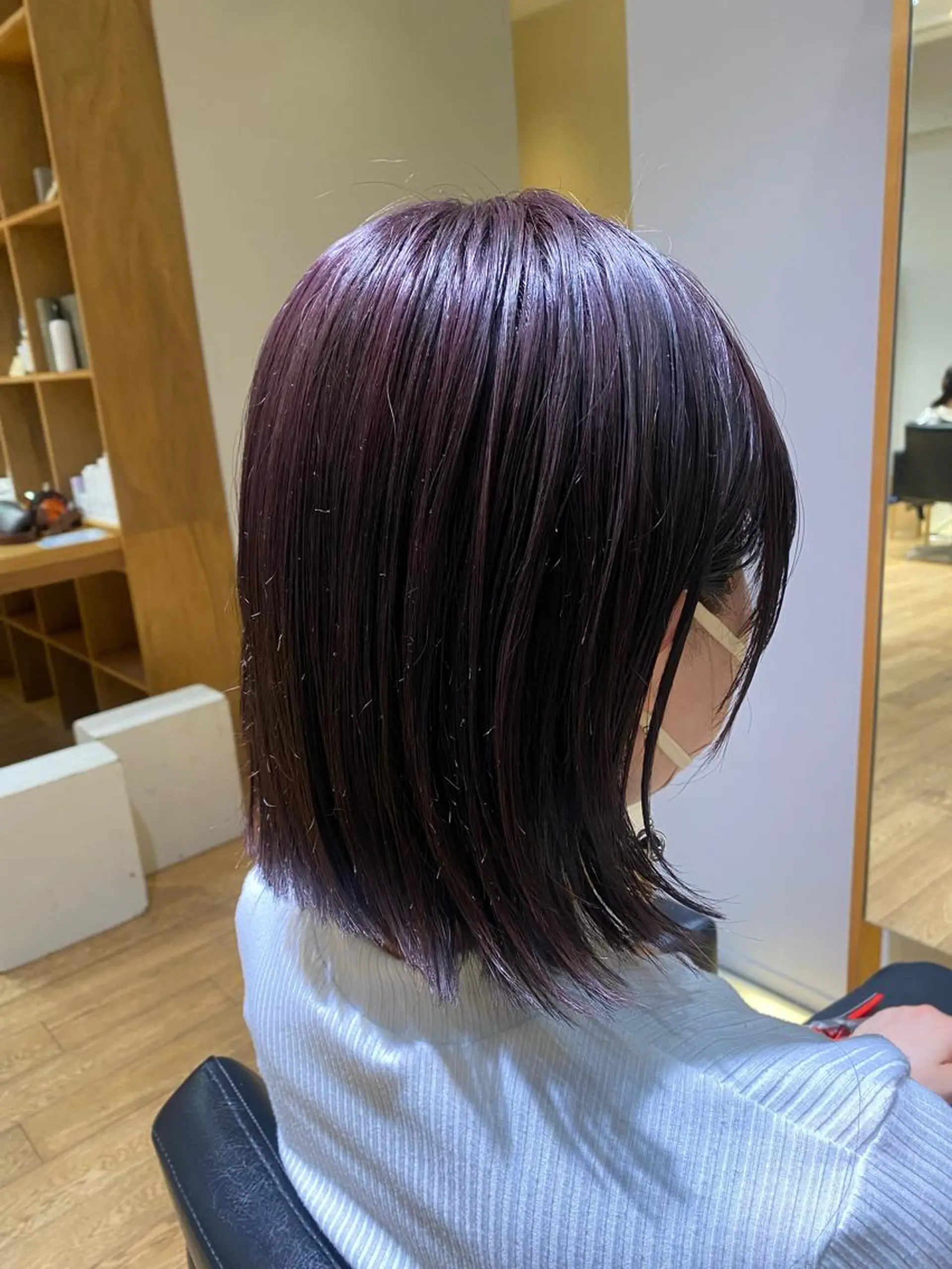 カラー ブリーチ ブリーチなしカラー 大人可愛い♡コテ巻き パーマ🌼杉田 萌恵のヘアスタイル