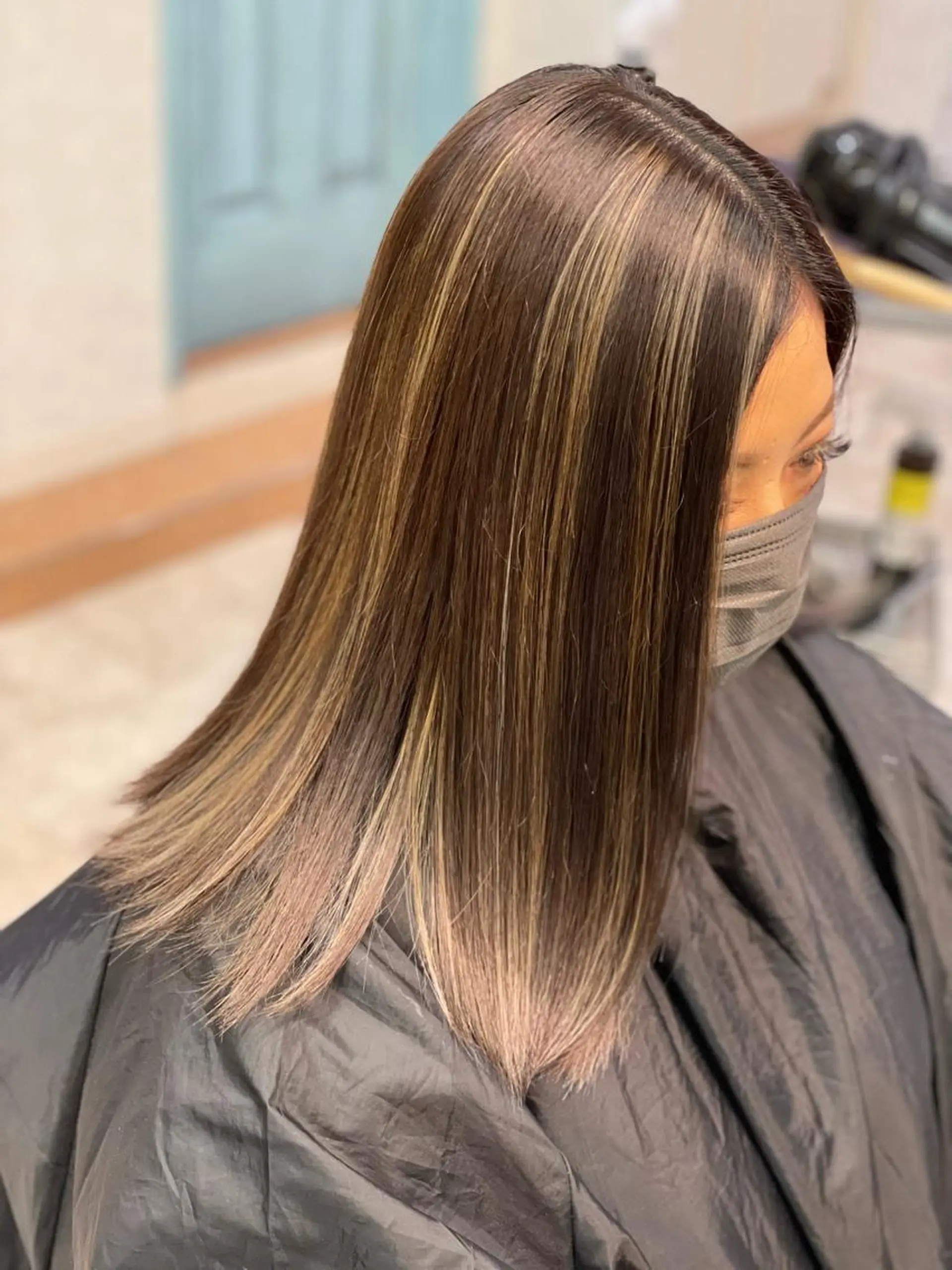 ミディアム カラー ヘアアレンジ ブリーチ ケアブリーチ ダブルカラー グラデーションカラー ハイライトカラー 髪質改善×ハイトーン 中田啄也のヘアスタイル