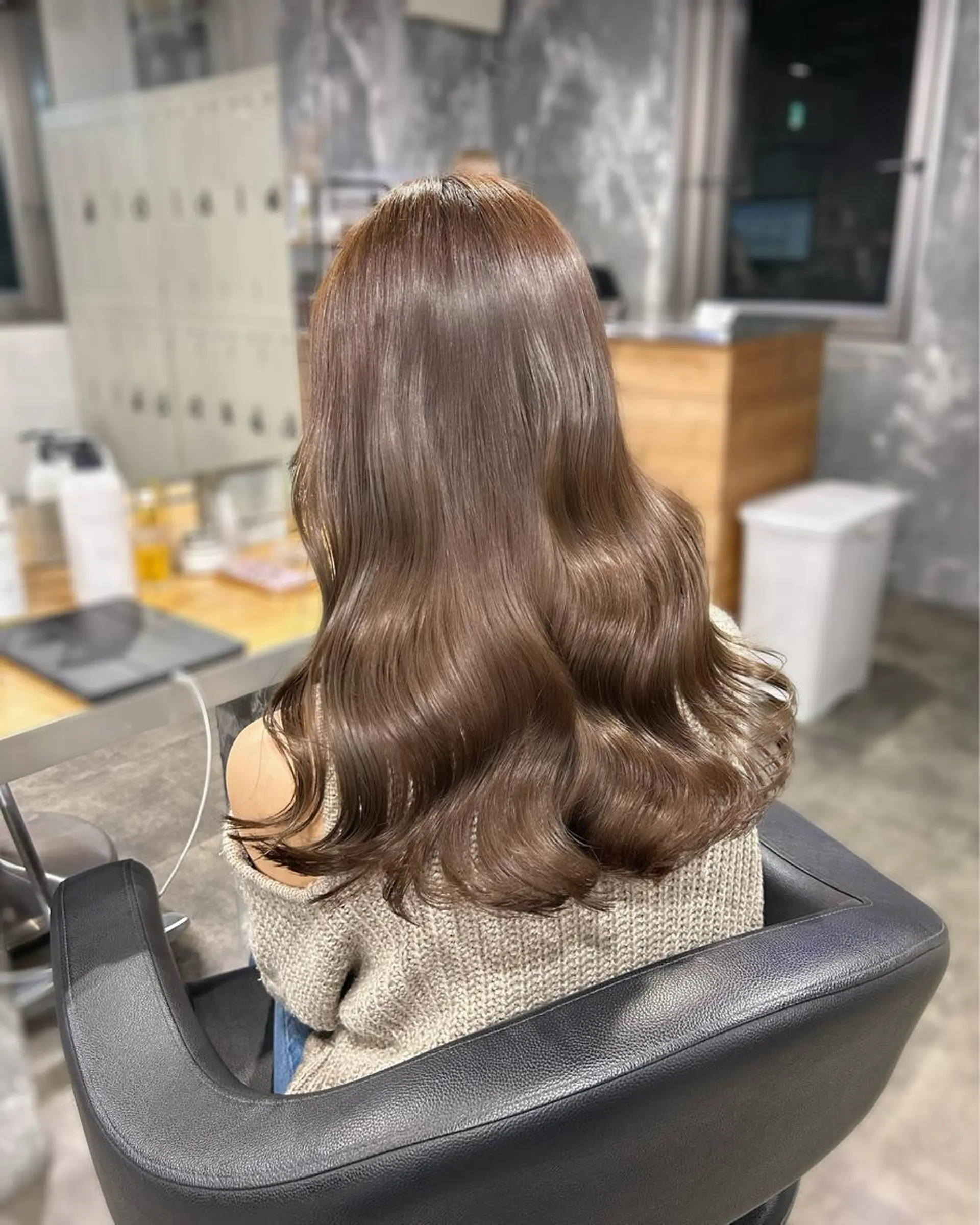 ロング カラー ヘアカラー トリートメント ヘッドスパ ヘアセット I'S.横浜所属・赤み消しカラー 🍀JUNKIのヘアスタイル
