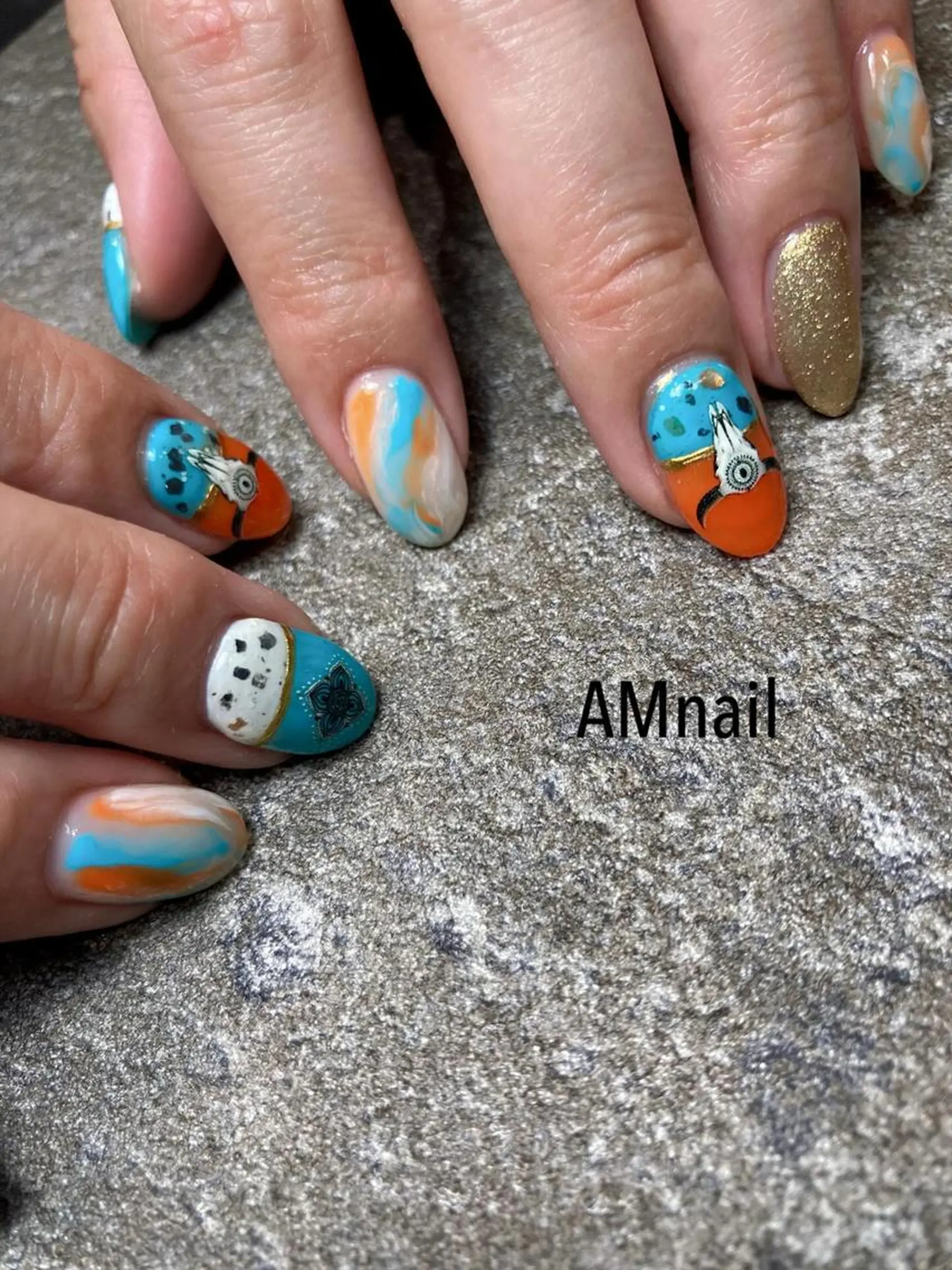 ネイル アートネイル 持ち込み ハンドネイル Am:nail 柏 SUE（スゥ）のネイルデザイン