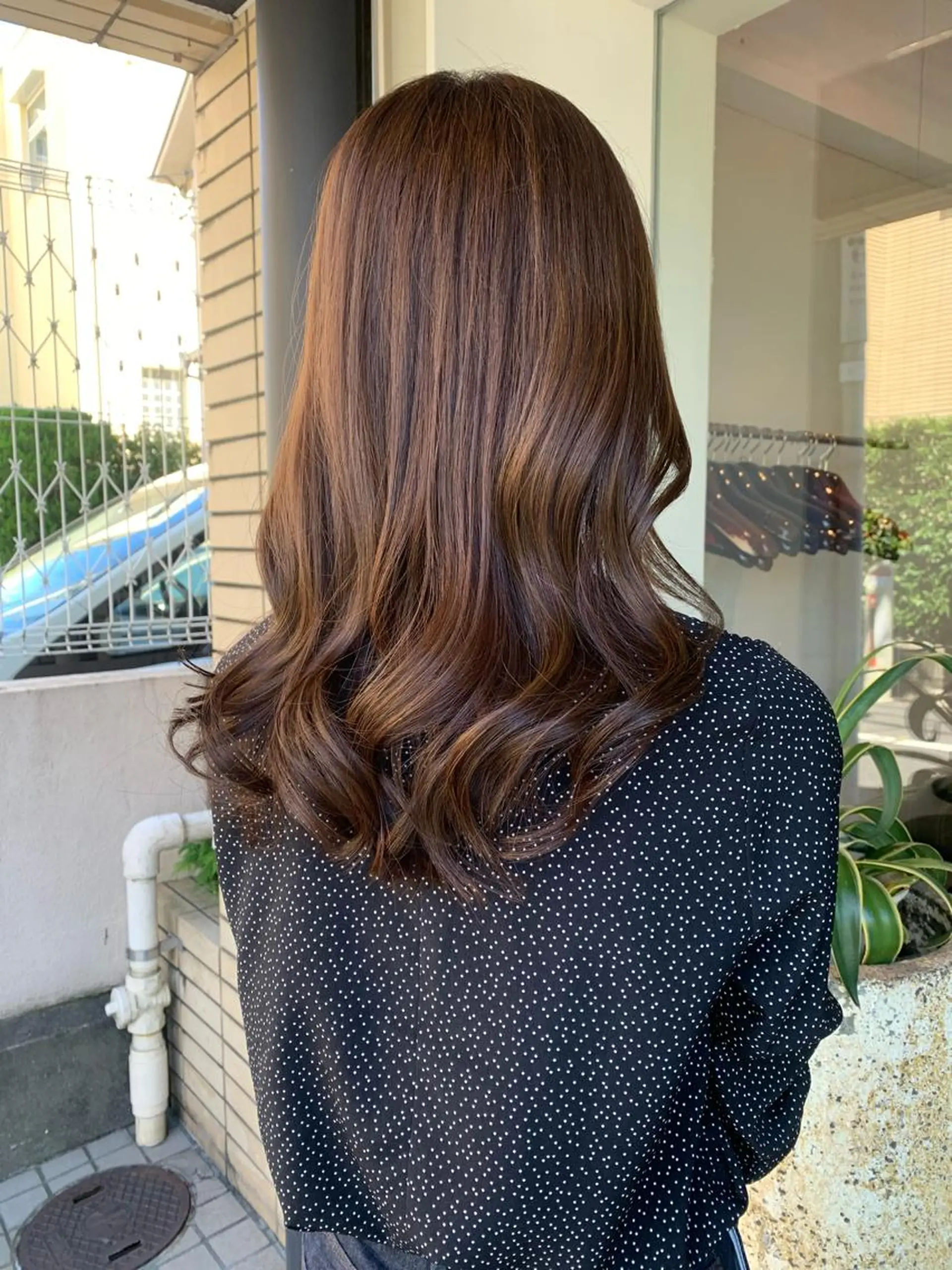 ロング カラー カット ヘアカラー トリートメント ヘッドスパ ヘアセット 透明感/オリーブ/ グレージュ/YUKAのヘアスタイル