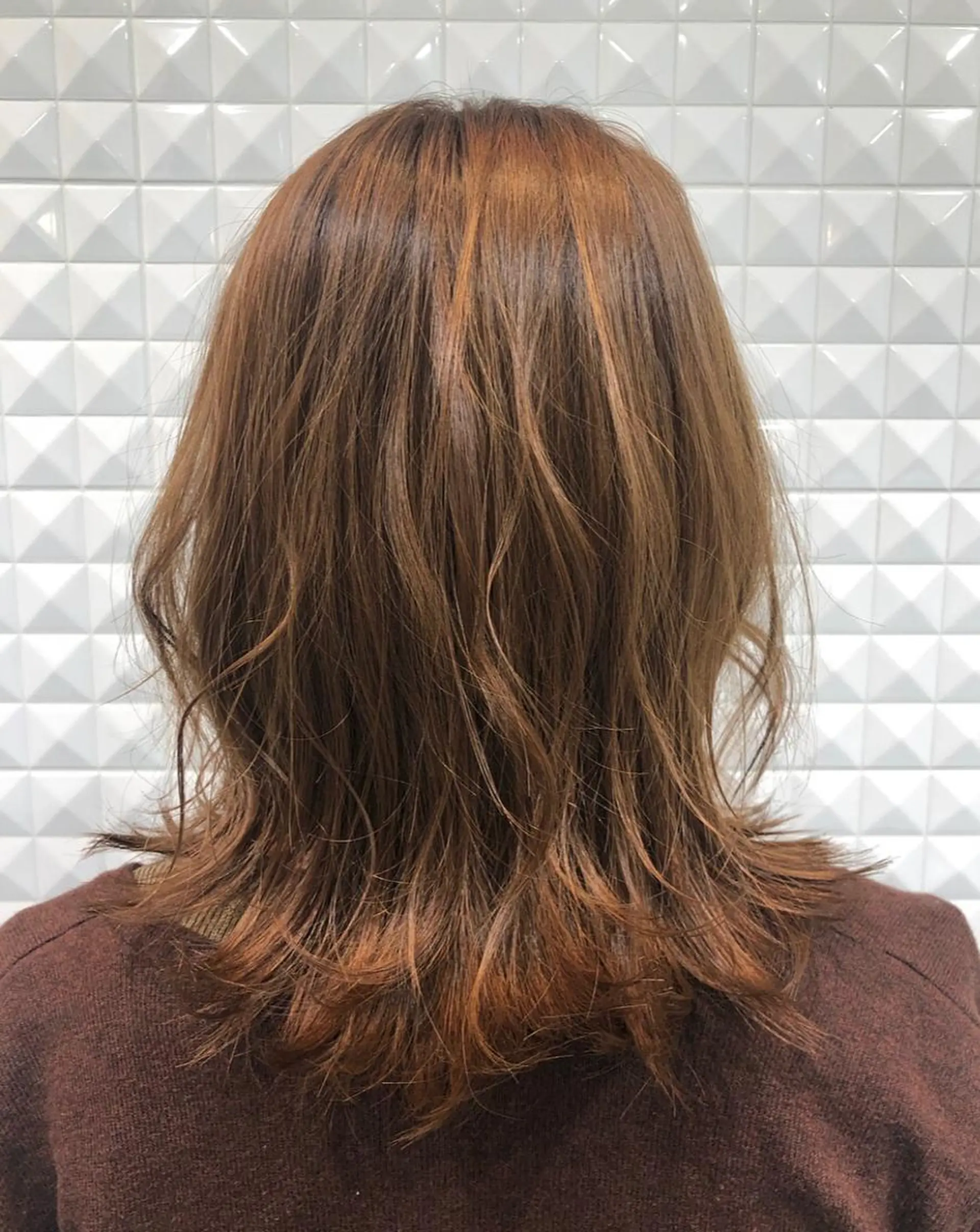 ミディアム 磯山 直貴のヘアスタイル