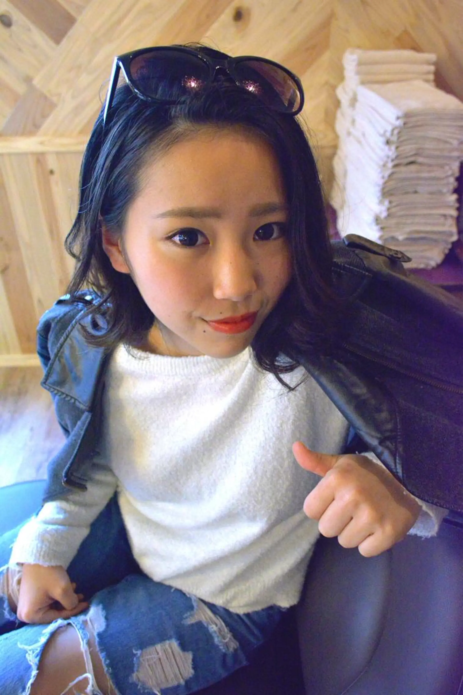 ショート ミディアム カラー パーマ ボブ レイヤーカット 外ハネヘア belle chambreイブカのその他イメージ