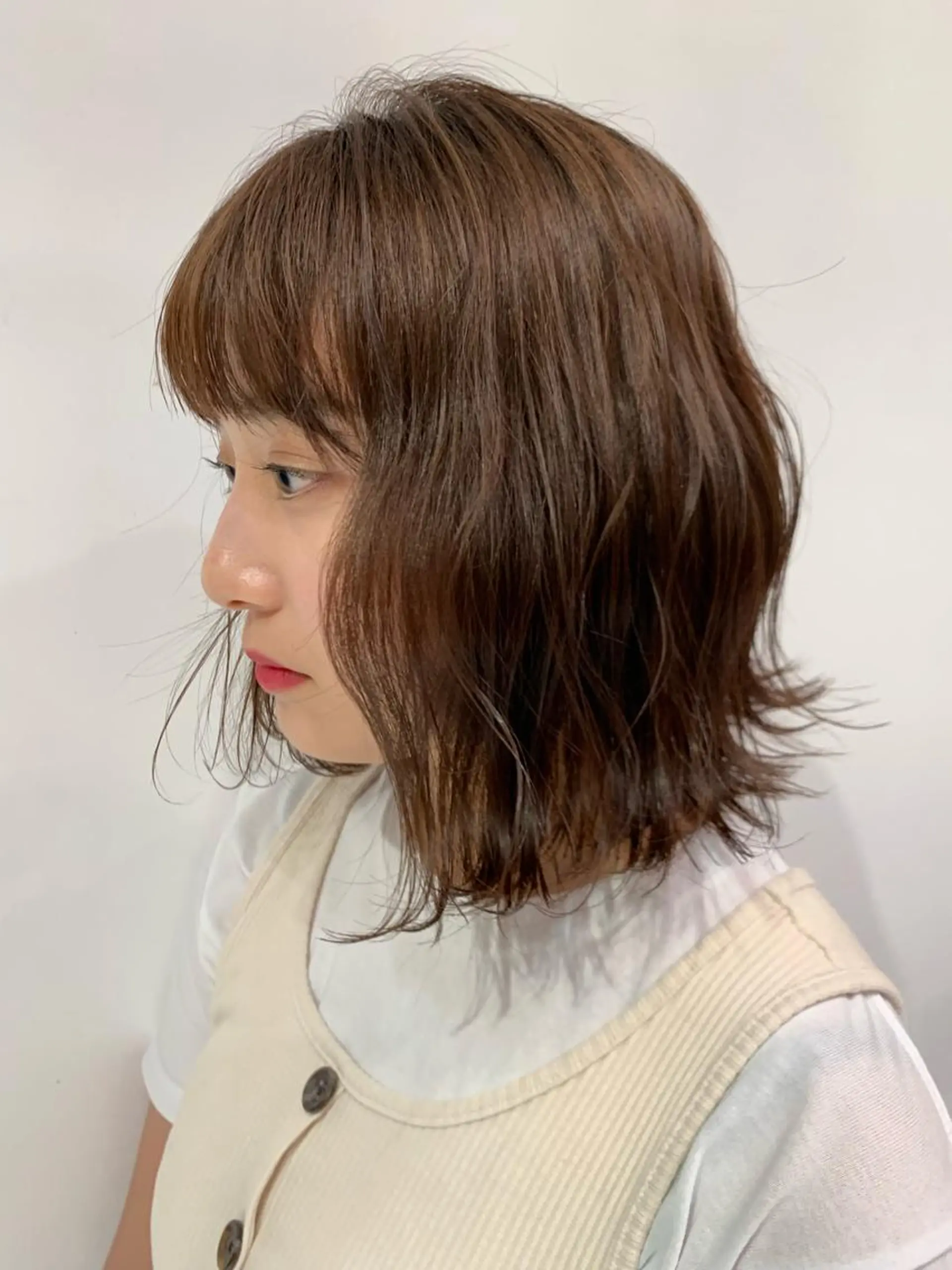 ミディアム カラー 大関 はるかのヘアスタイル