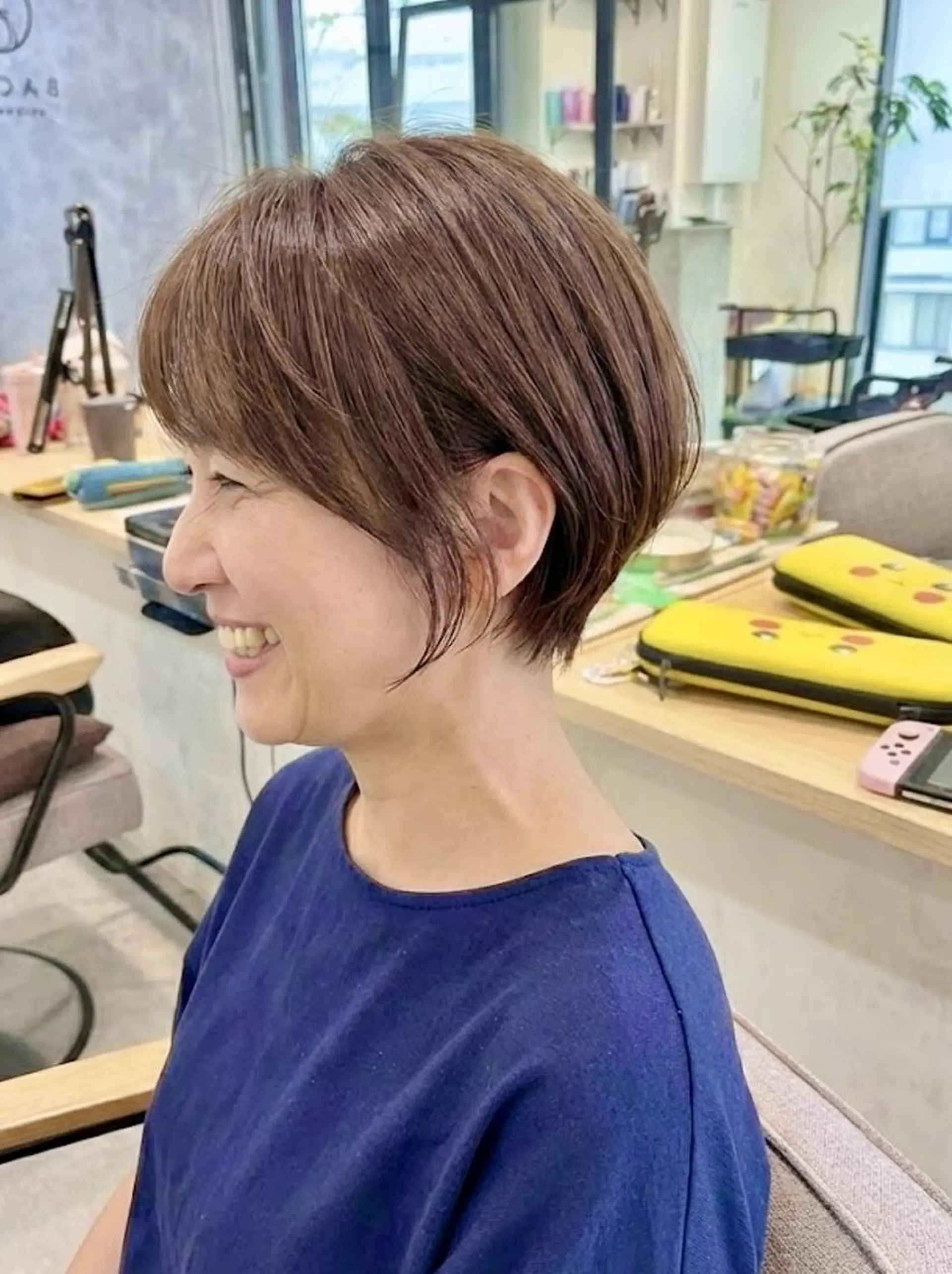 ショート ショートヘア ヘアカラー トリートメント 桜木町 2分 ミセスショートのヘアスタイル