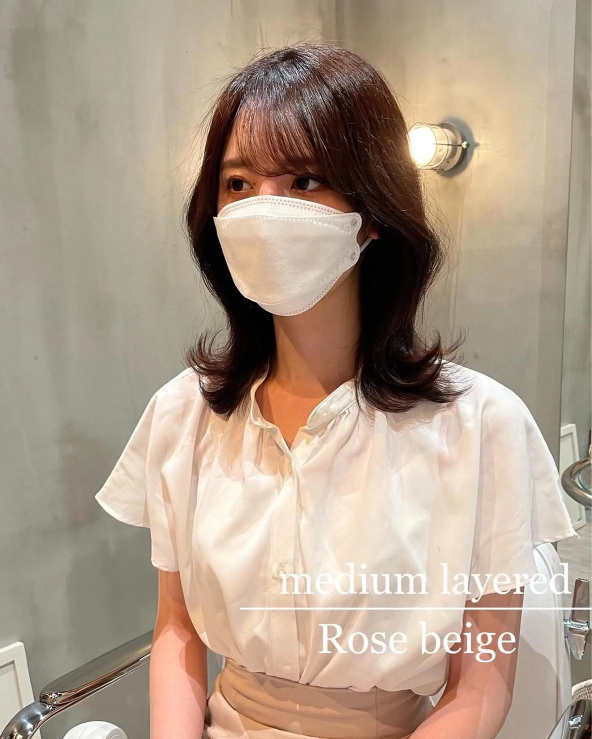 ミディアム くびれヘア 韓国風ヘア LOMA🇰🇷 銀座クボタのヘアスタイル