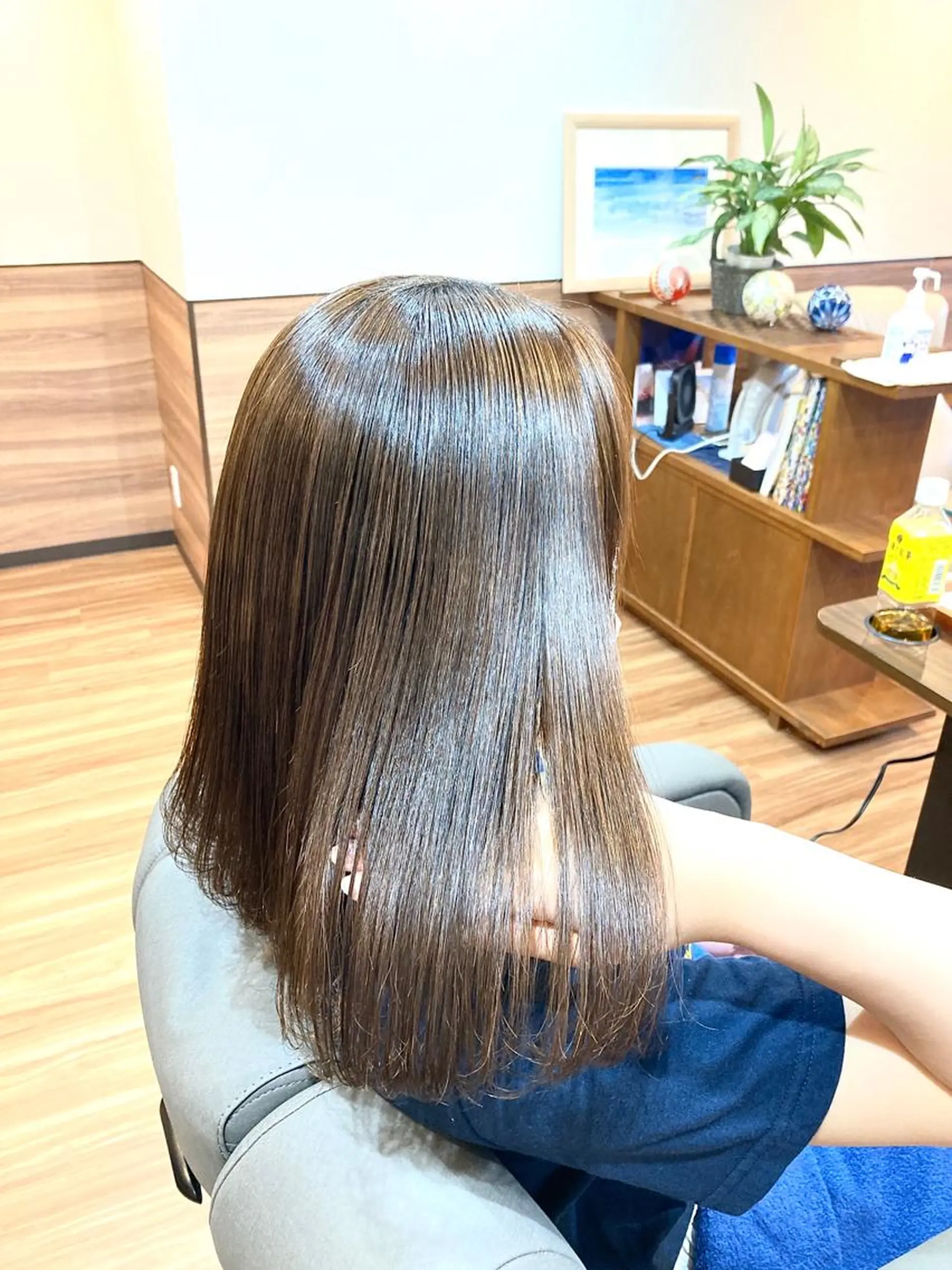 ミディアム パーマ 髪質改善 トリートメント Annon プライベートサロンのヘアスタイル