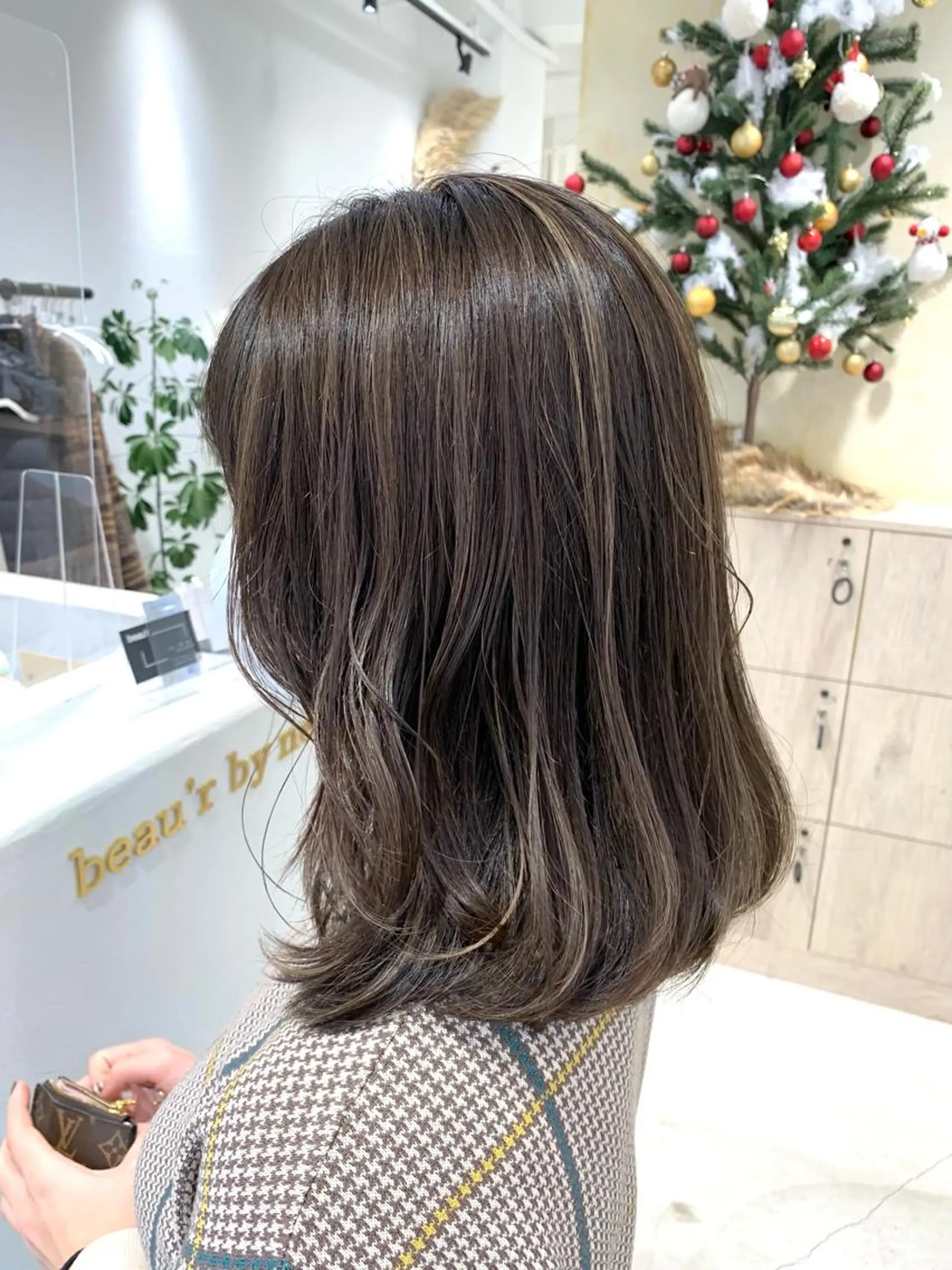 セミロング ハイライト カット ヘアカラー ボブ/美髪矯正 /佐藤　奈巳のヘアスタイル