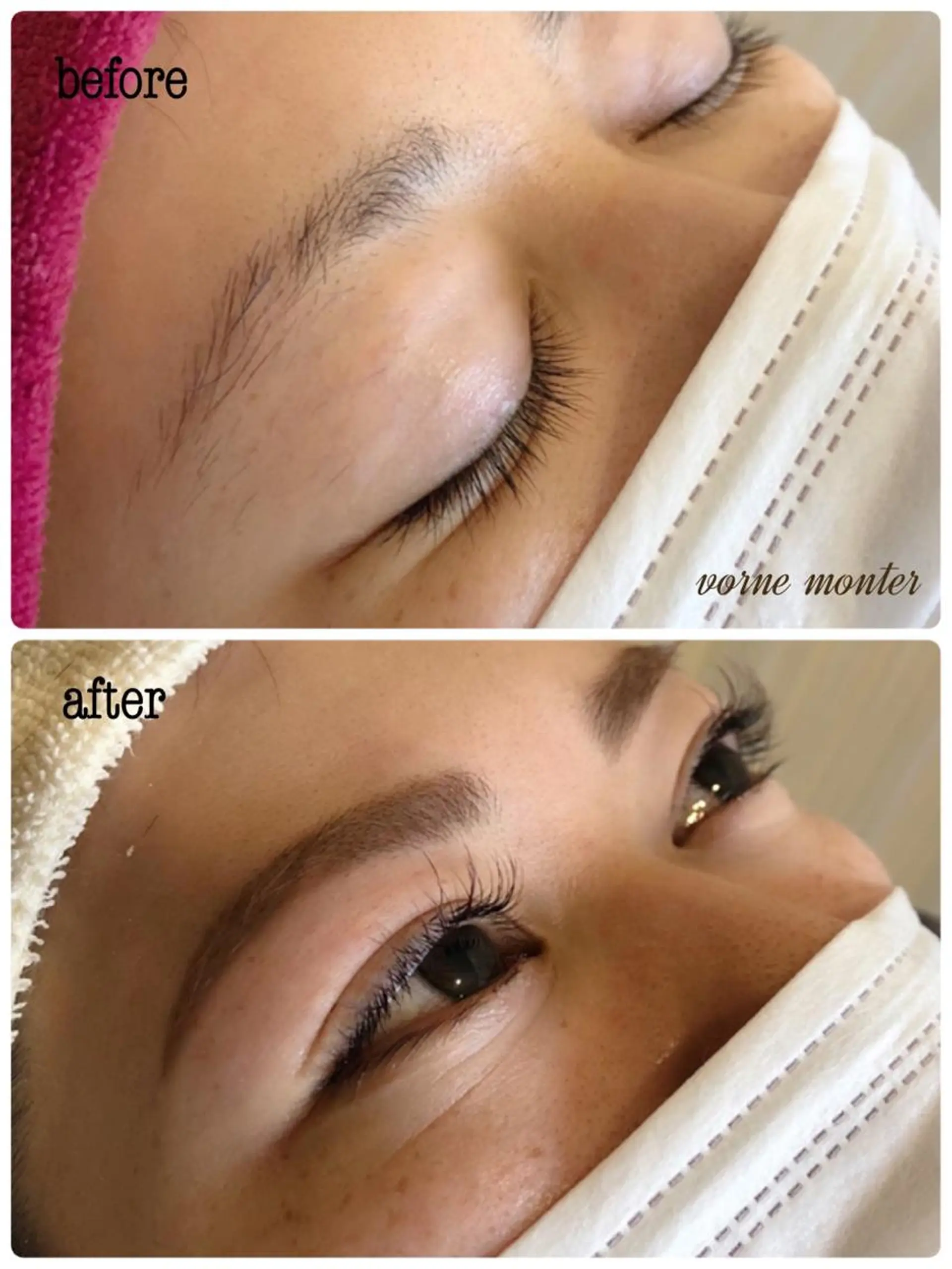 マツエク・マツパ カラーマツエク フラットラッシュ Vorne Monterのマツエク・マツパデザイン