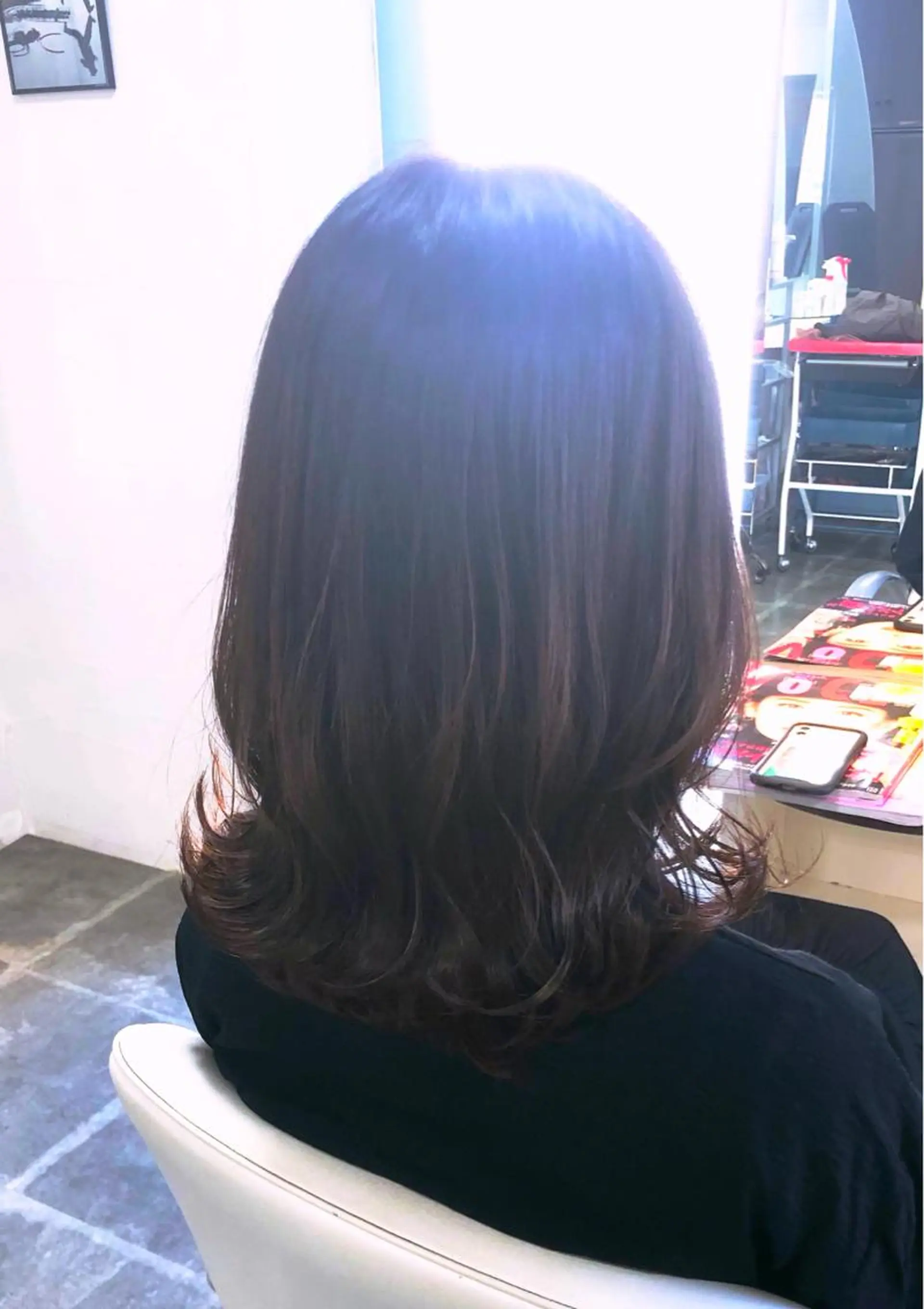 ミディアム カット ヘアカラー トリートメント レイヤーカット ショート/宮本洋介のヘアスタイル