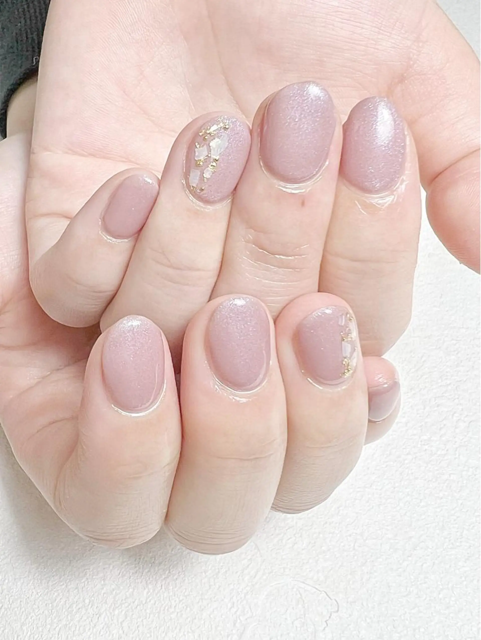 ネイル オフィスネイル ワンカラーネイル ピンク rouse nail RISATOのネイルデザイン