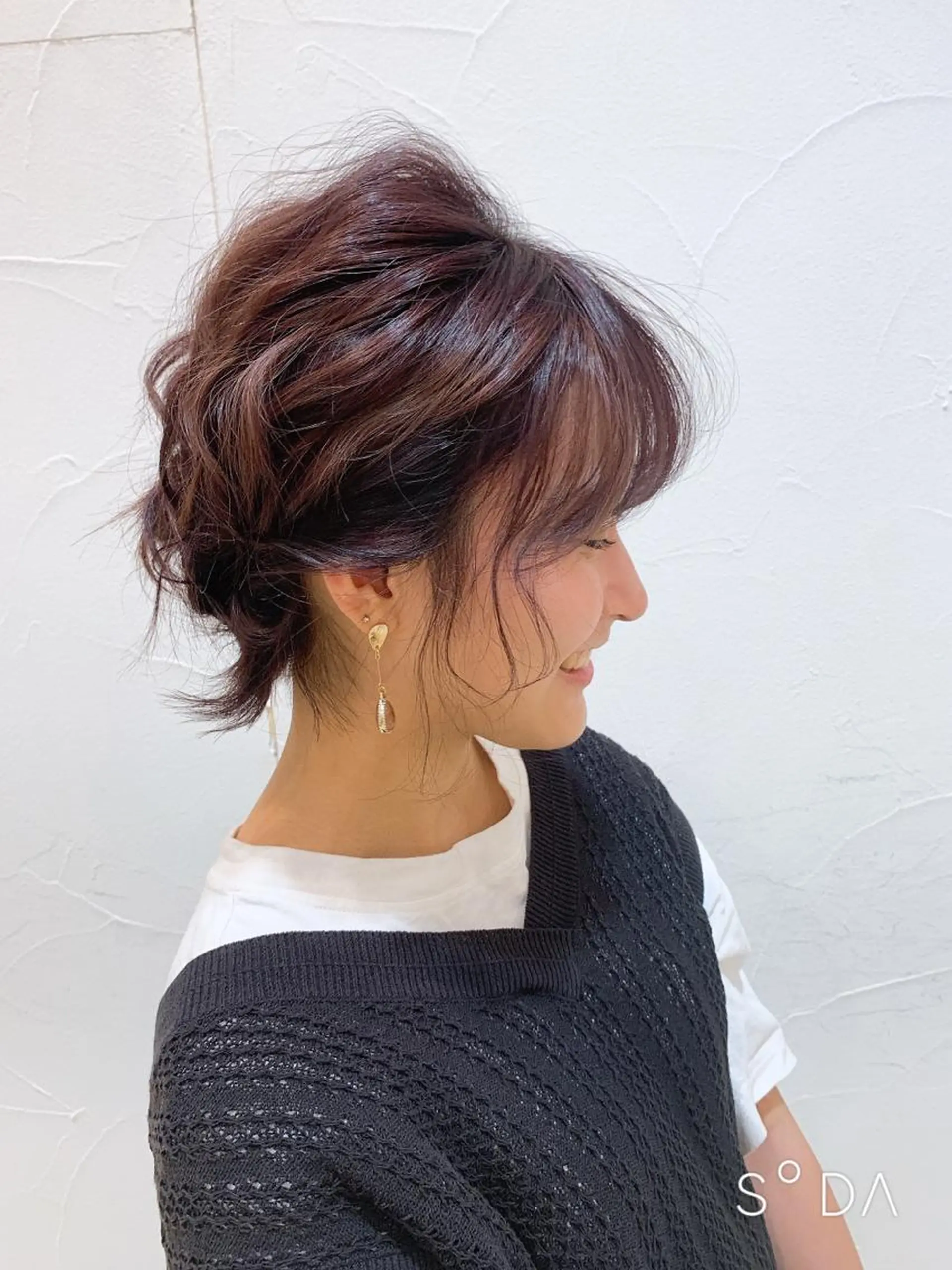 ショート カラー ヘアアレンジ ヘアセット ミドウチ アヤカのヘアスタイル