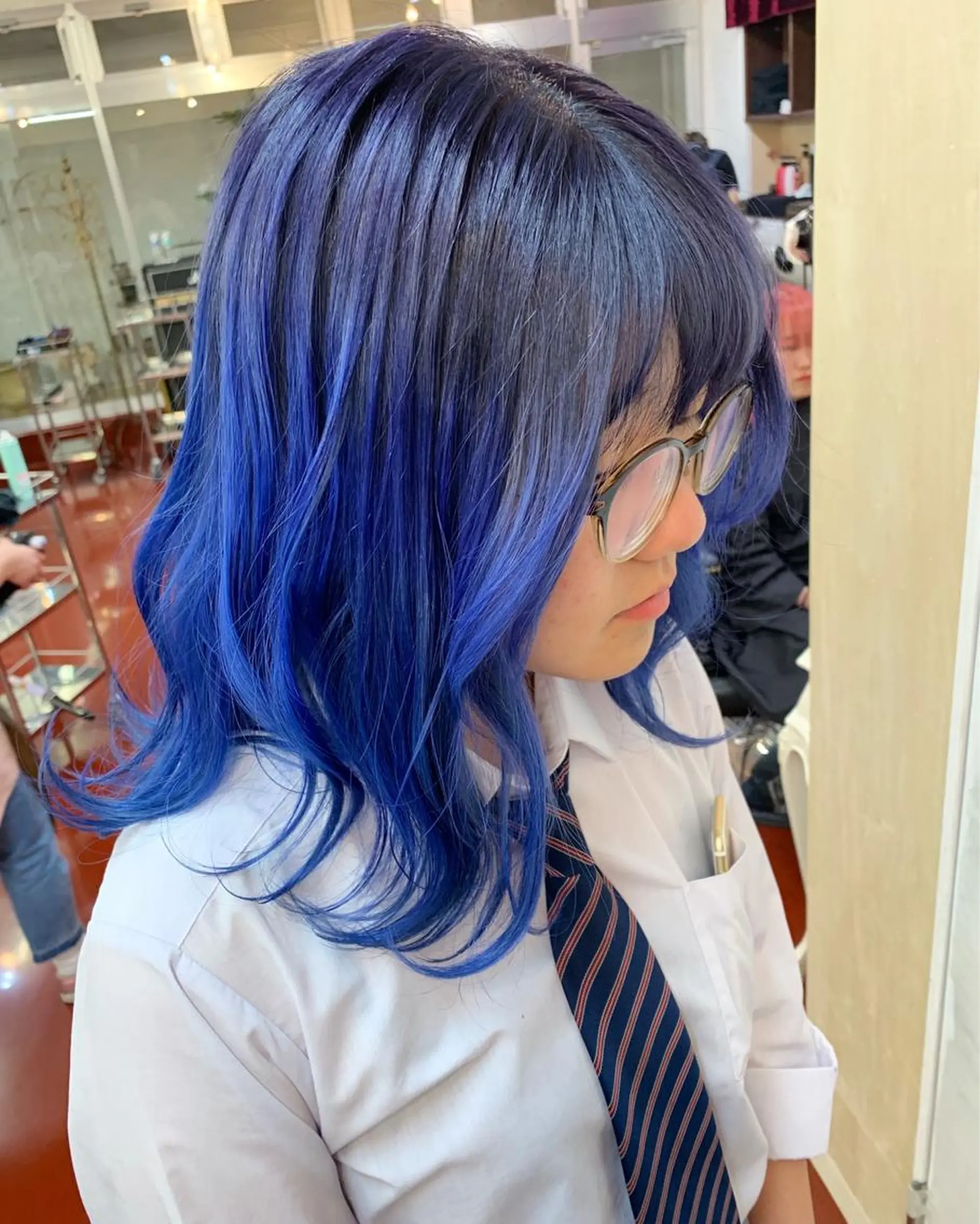 ミディアム カラー ピンクベージュ/新潟 万代/高橋桃葉🍑のヘアスタイル