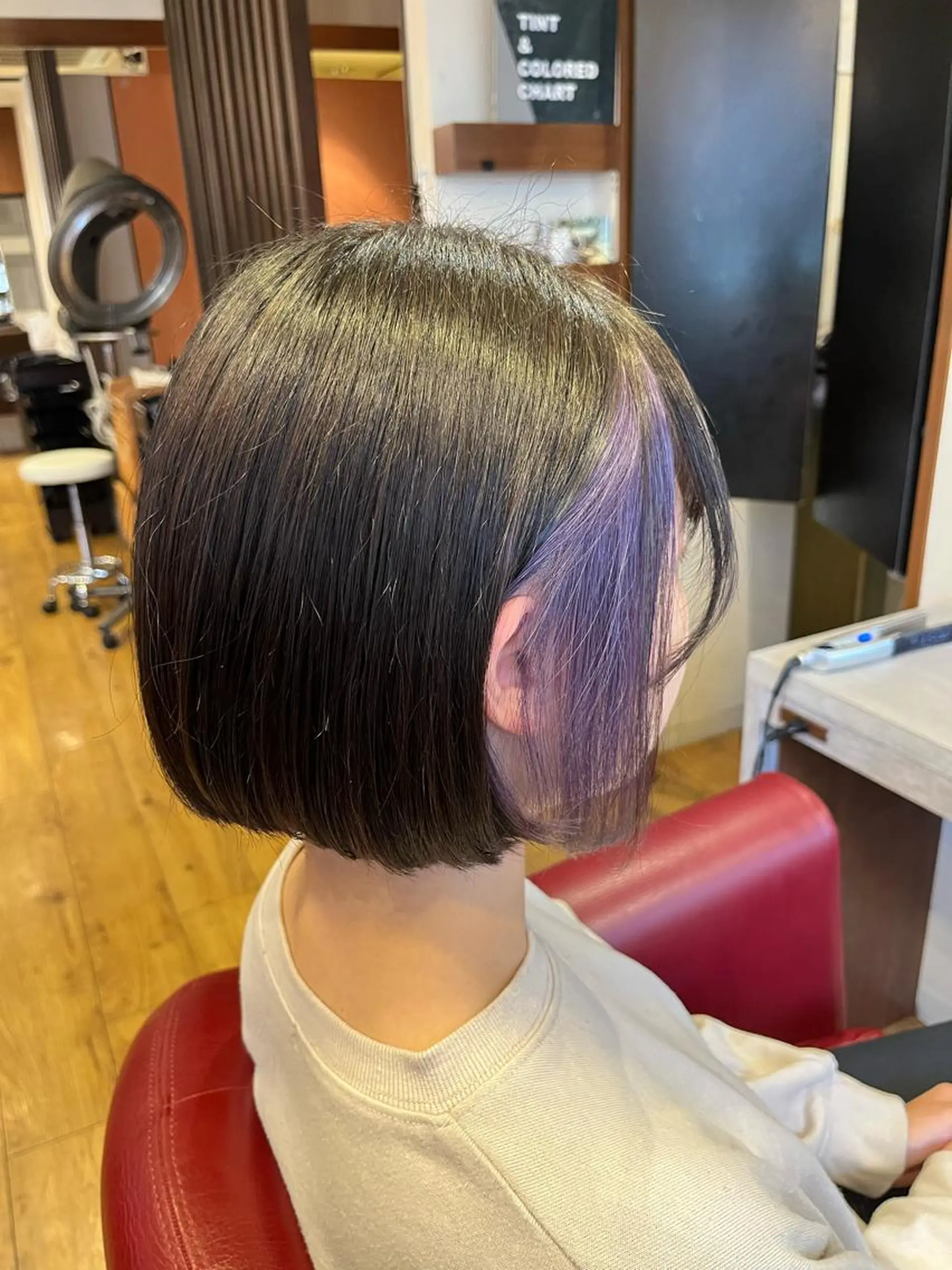 ショート ボブ ヘアカラー トリートメント 外ハネボブ♡ YUIのヘアスタイル