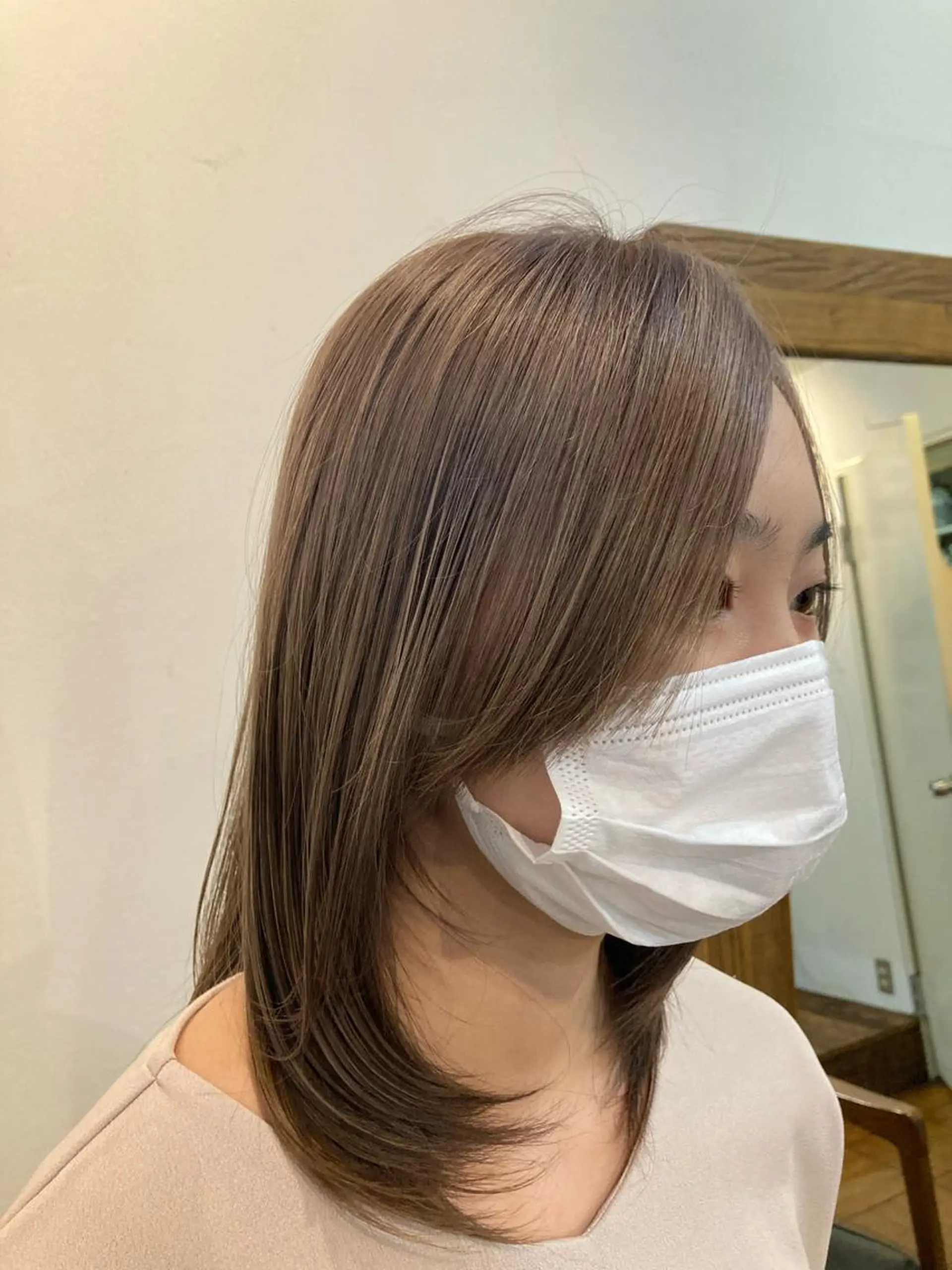 ミディアム ヘアカラー トリートメント ヘアセット ショートウルフ💚 レイヤー/井上翔のヘアスタイル