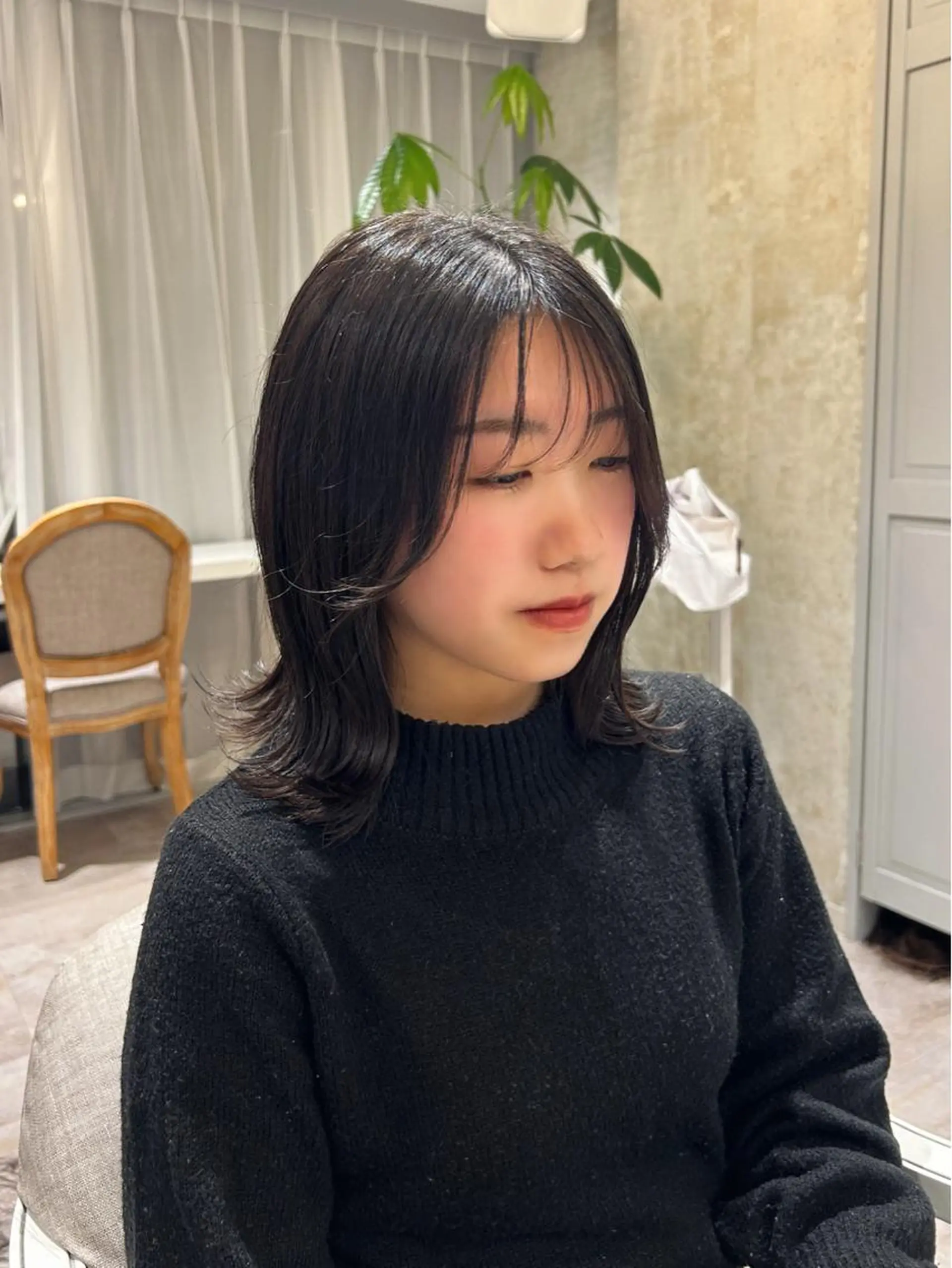 ミディアム 韓国風ヘア 小野 明日香のヘアスタイル