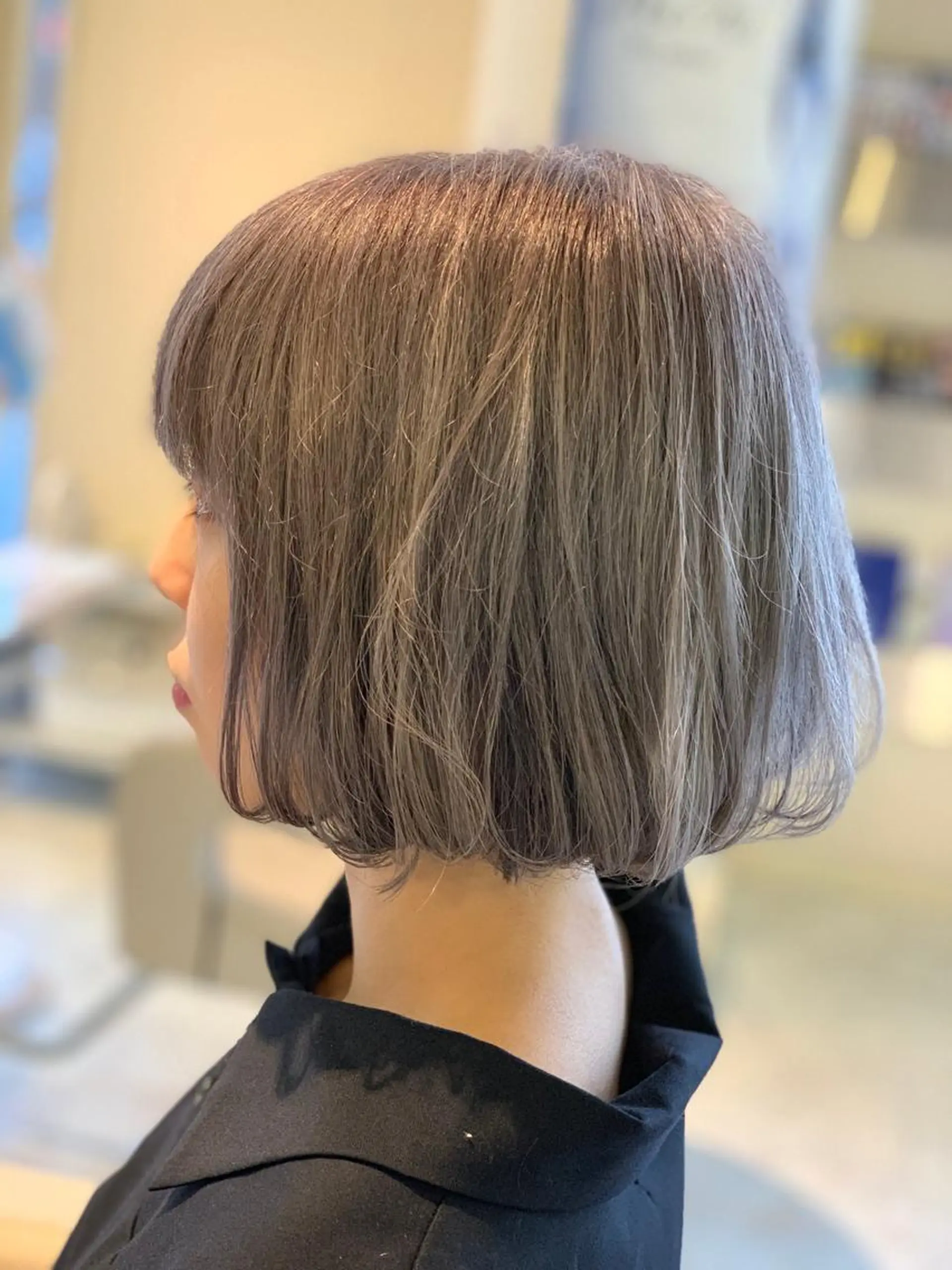 ショート ワンレンボブ ボブ カット ヘアカラー 本田 卓也のヘアスタイル