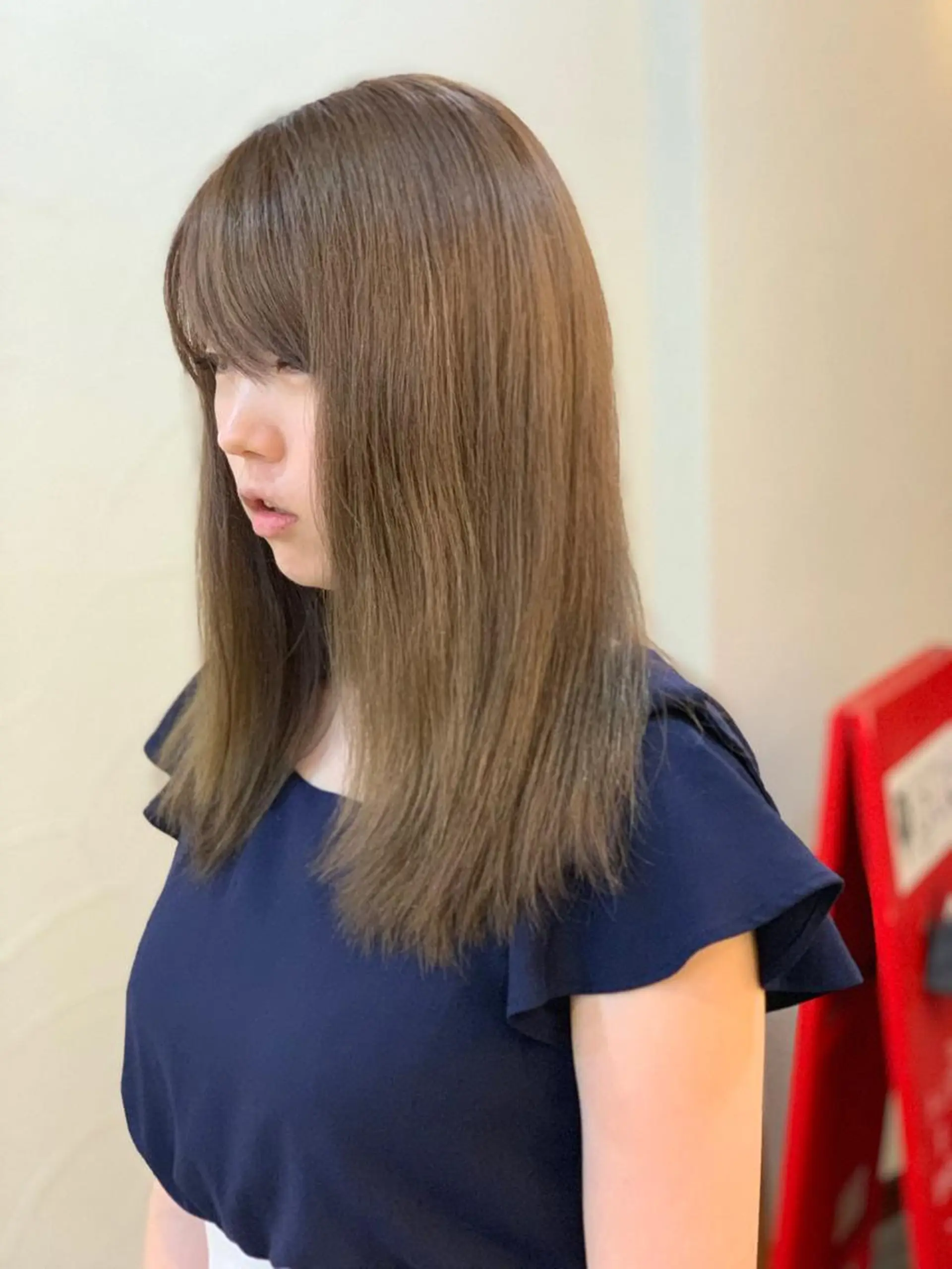 セミロング カラー アッシュ アッシュブラウン ブラウンカラー カット ヘアカラー トリートメント ✂︎中山竜哉✂︎ 川崎スタイリストのヘアスタイル