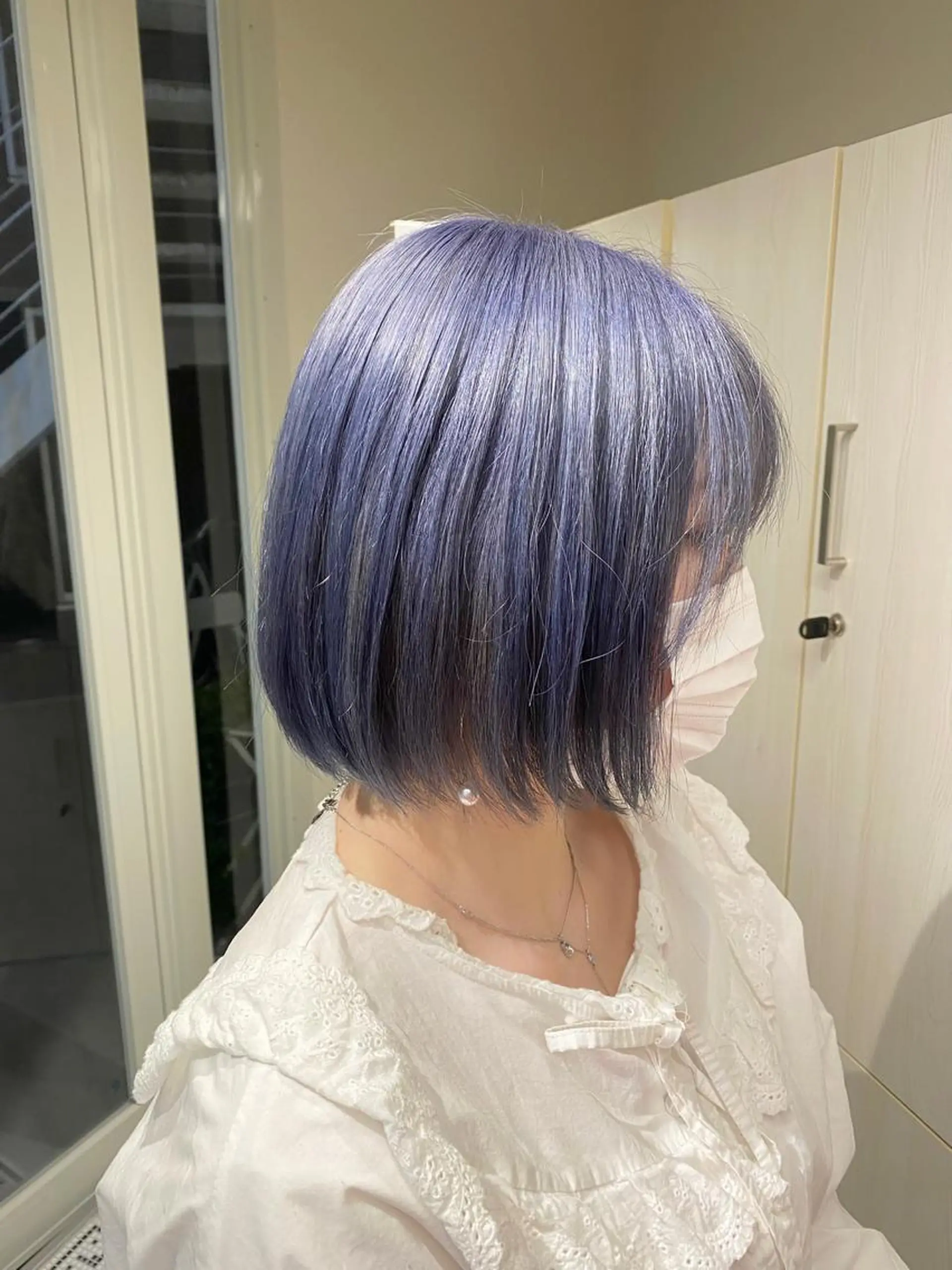 ショート カラー ブルーカラー ブルーラベンダー ラベンダーカラー カット ヘアカラー トリートメント ハイトーン×似合わせ 🌱中川慎之介のヘアスタイル